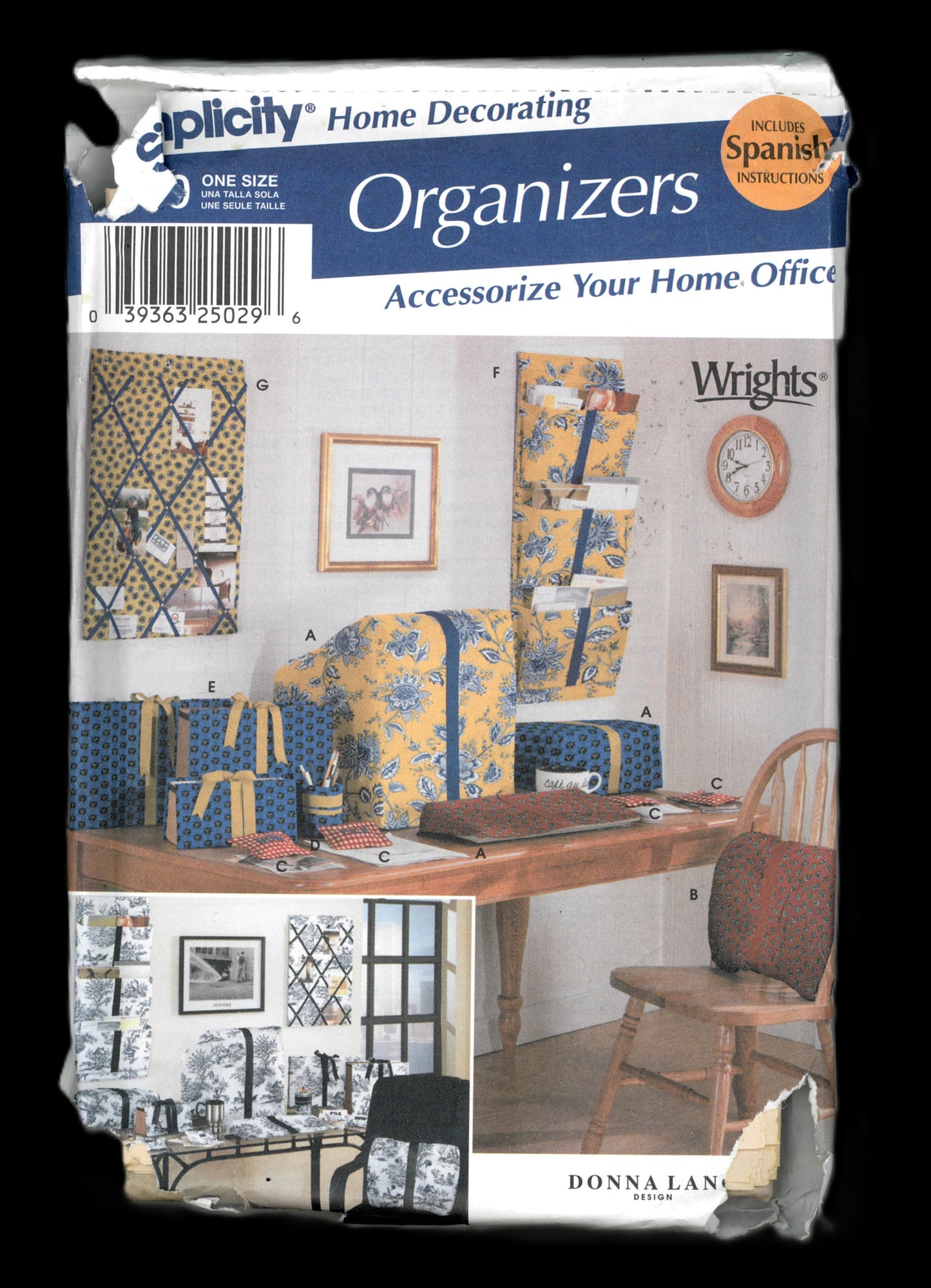 Simplicity 9750 Home Office Accessories Sewing Pattern UNCUT