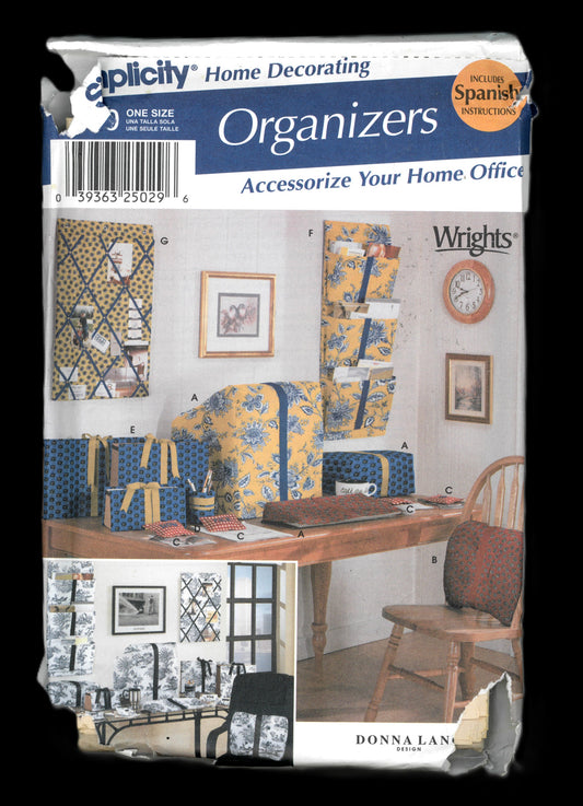 Simplicity 9750 Home Office Accessories Sewing Pattern UNCUT