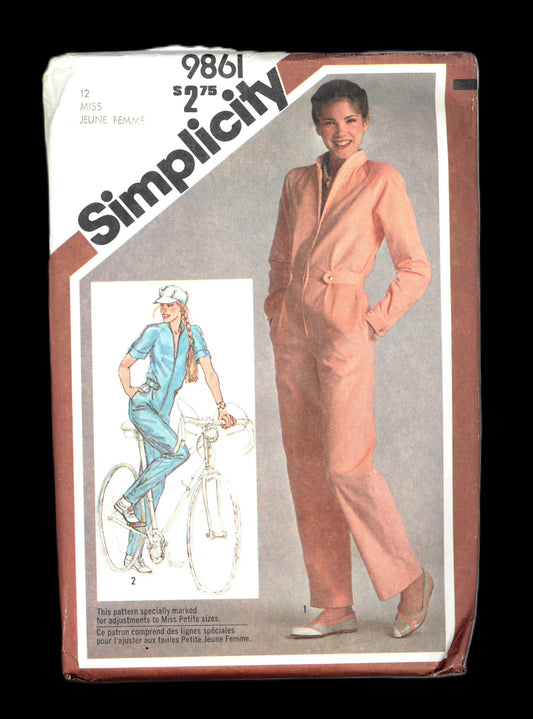 Simplicity 9861 Misses Jumpsuit Sewing Pattern - UNCUT - Size 12