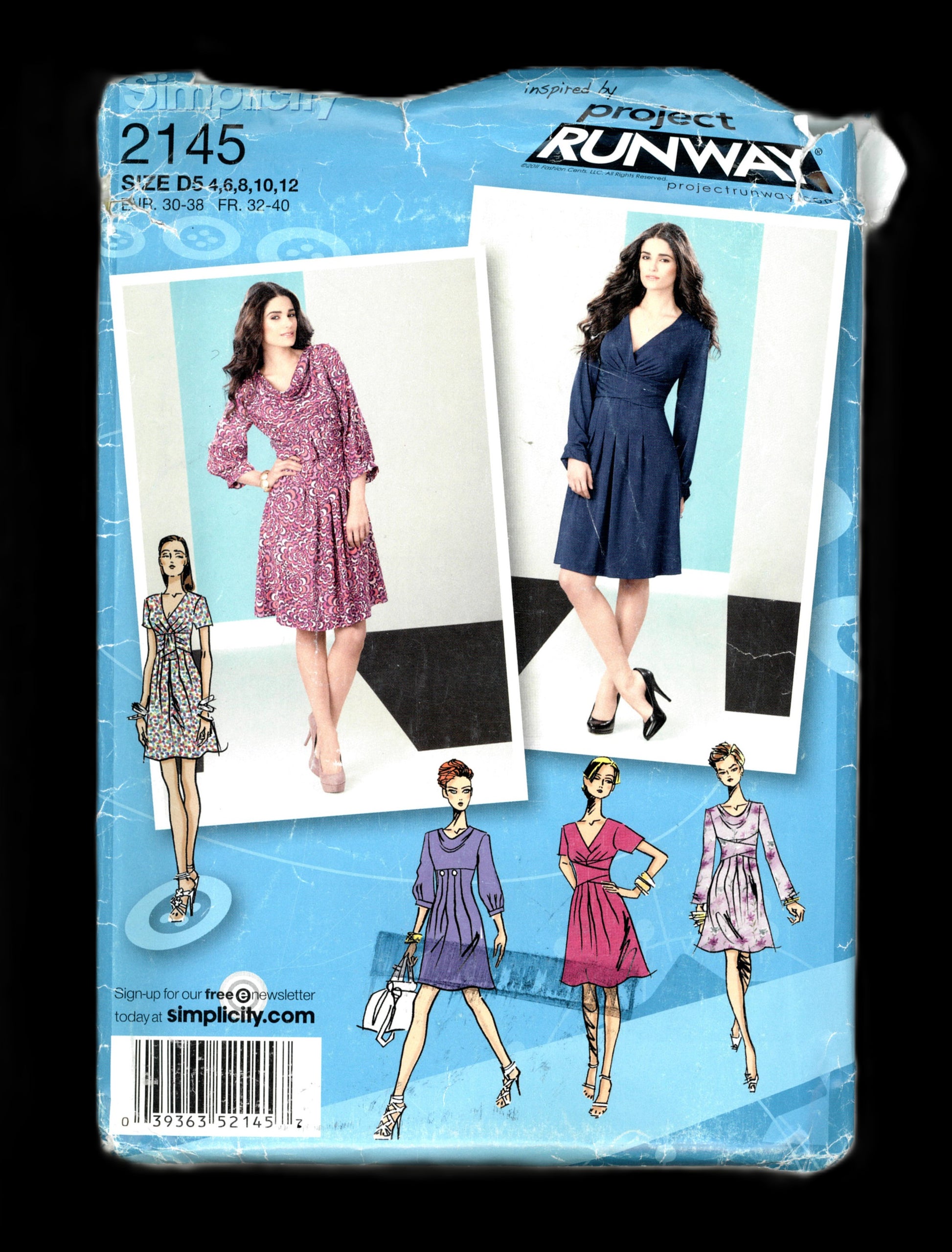 Simplicity 2145 Misses Dress with Bodice and Sleeve Variations Sewing Pattern - UNCUT - Size 4 6 8 10 12
