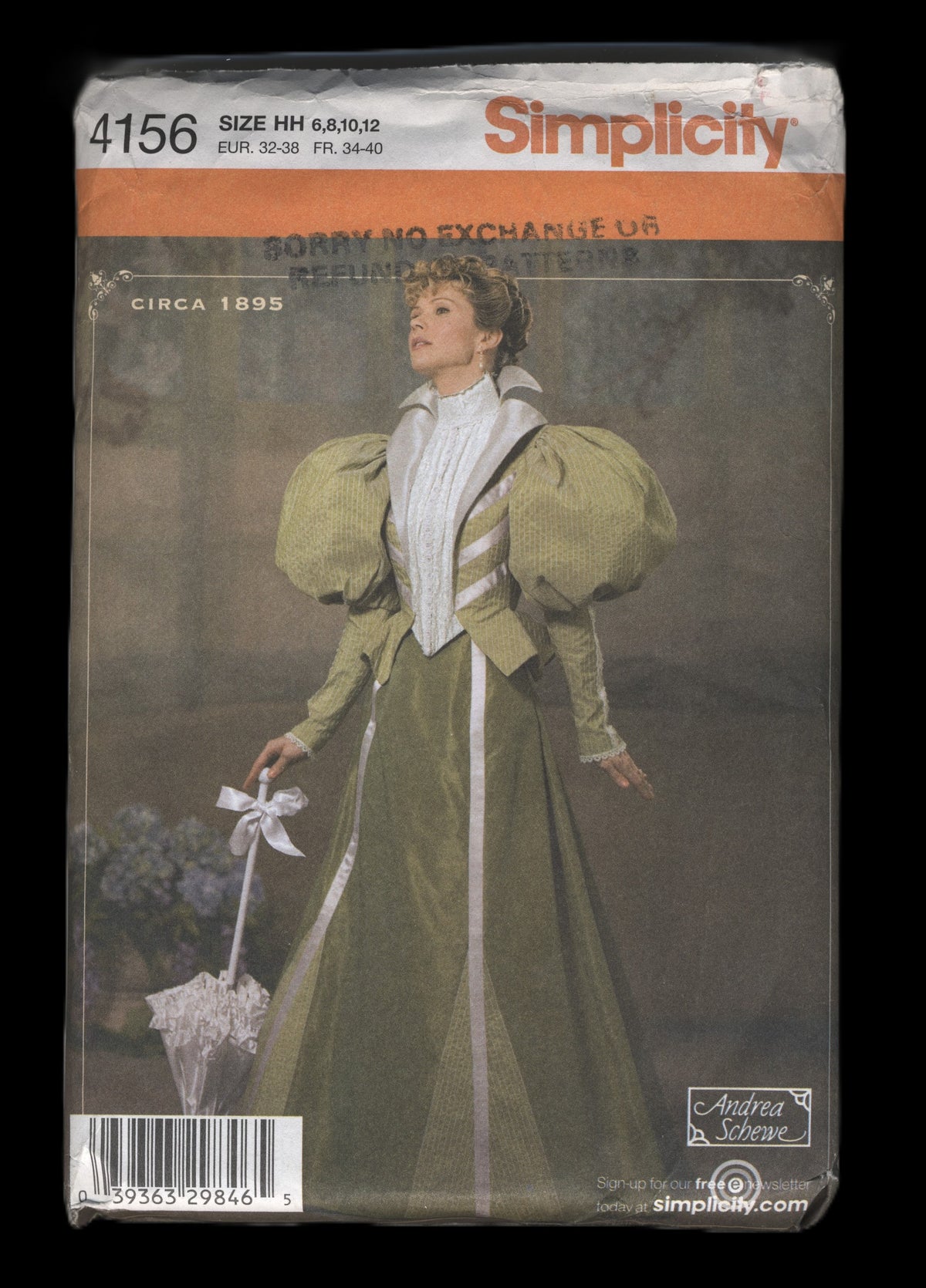 Simplicity 4156 Andreas Schewe Misses Gibson Girl Victorian Day Dress Costume Sewing Pattern UNCUT Size 6 8 10 12
