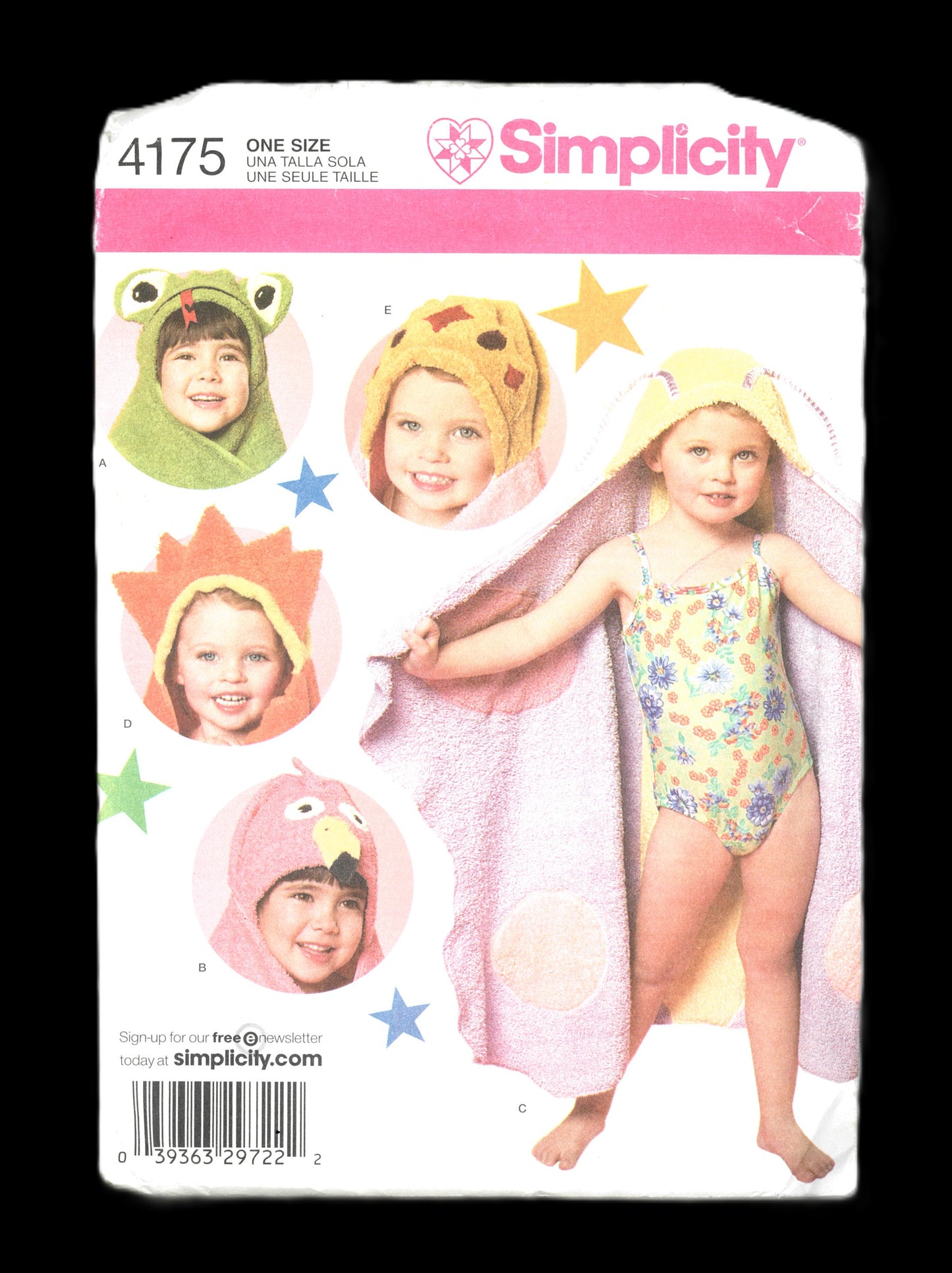 Simplicity 4175 Decorated Bath Towels Sewing Pattern UNCUT One Size