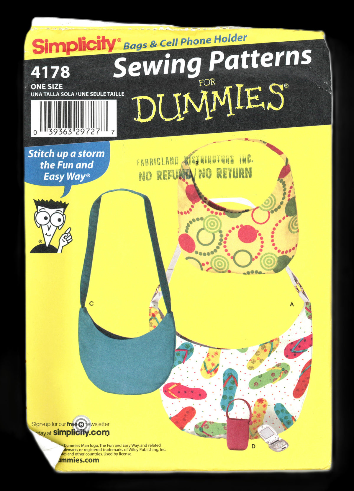 Simplicity 4178 Bags Sewing Pattern - UNCUT