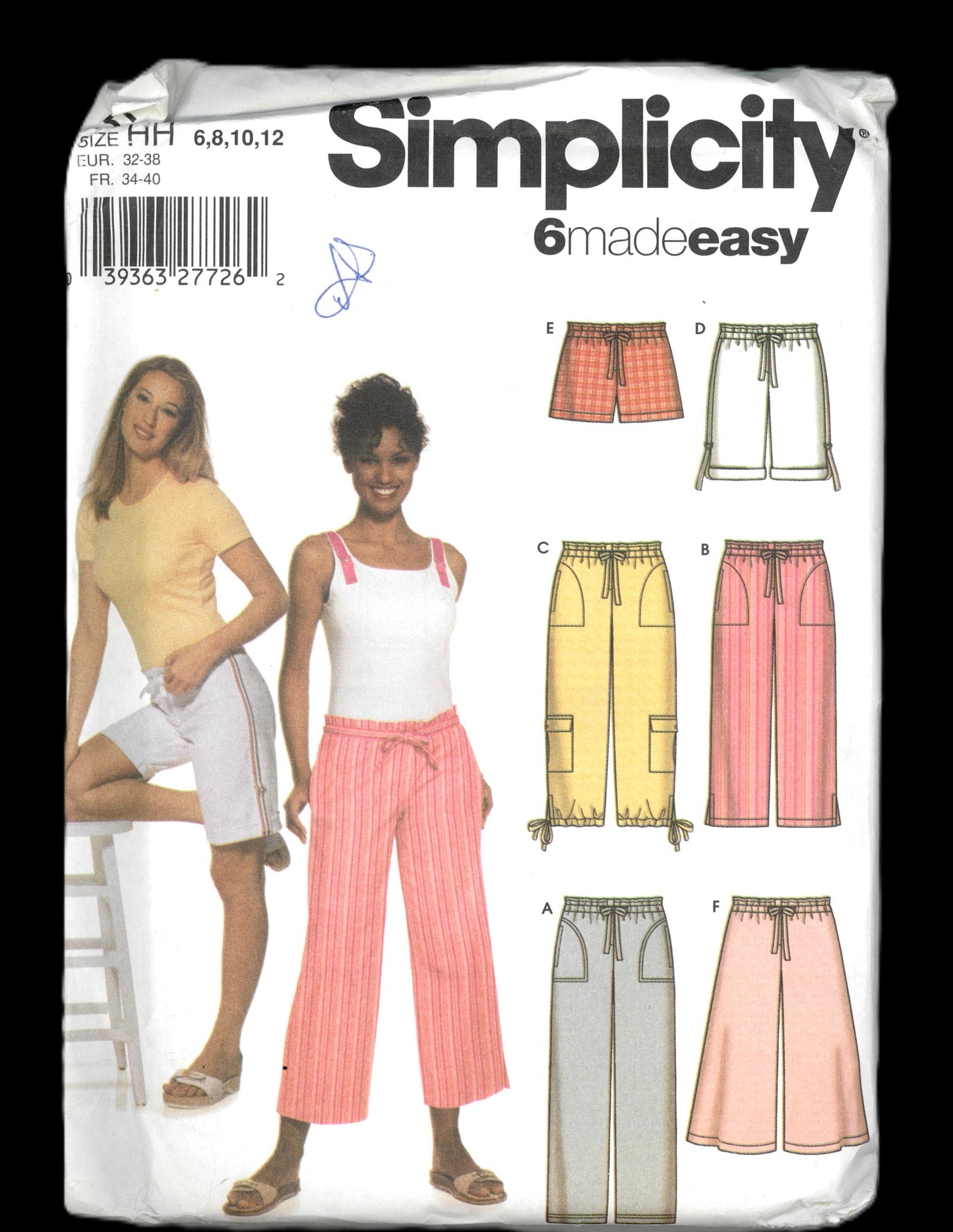 Simplicity 5062 Misses Pants and Shorts, Each in Two Lengths and Split Skirt Sewing Pattern - UNCUT - Size 6 8 10 12