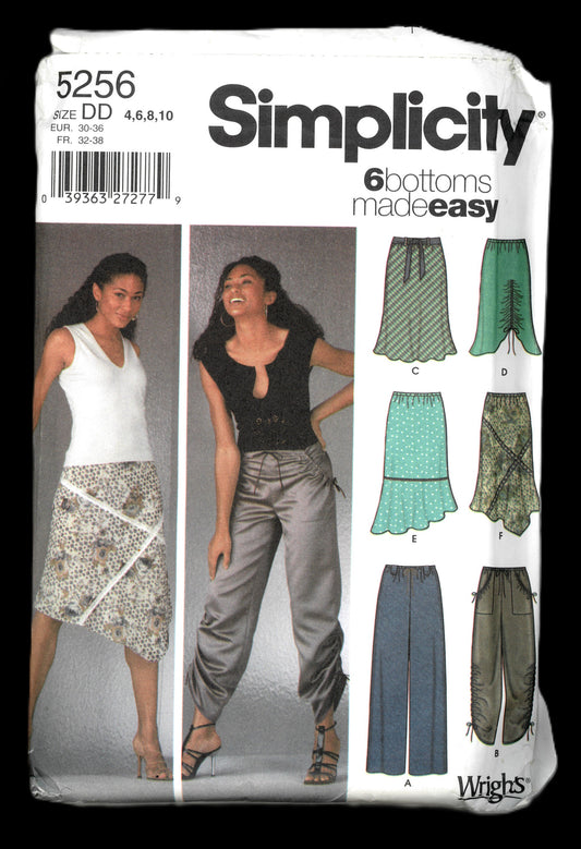 Simplicity 5256 Misses Pull on Pants and Bias Skirts Sewing Pattern - UNCUT - Size 4 6 8 10