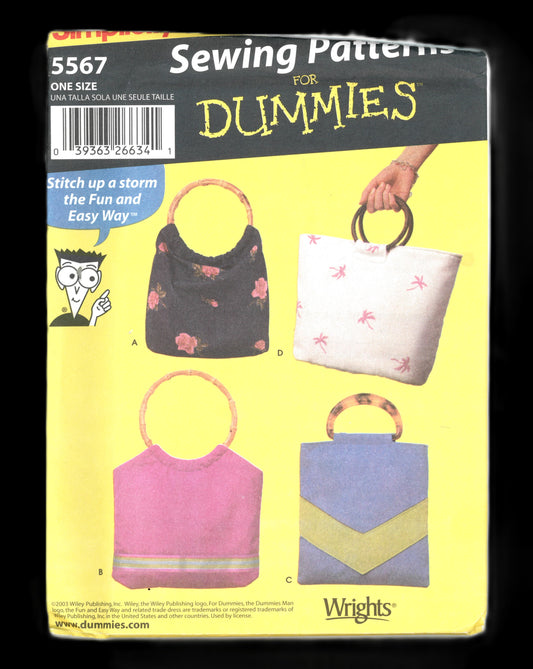 Simplicity 5567 Bags in Four Styles Sewing Pattern - UNCUT
