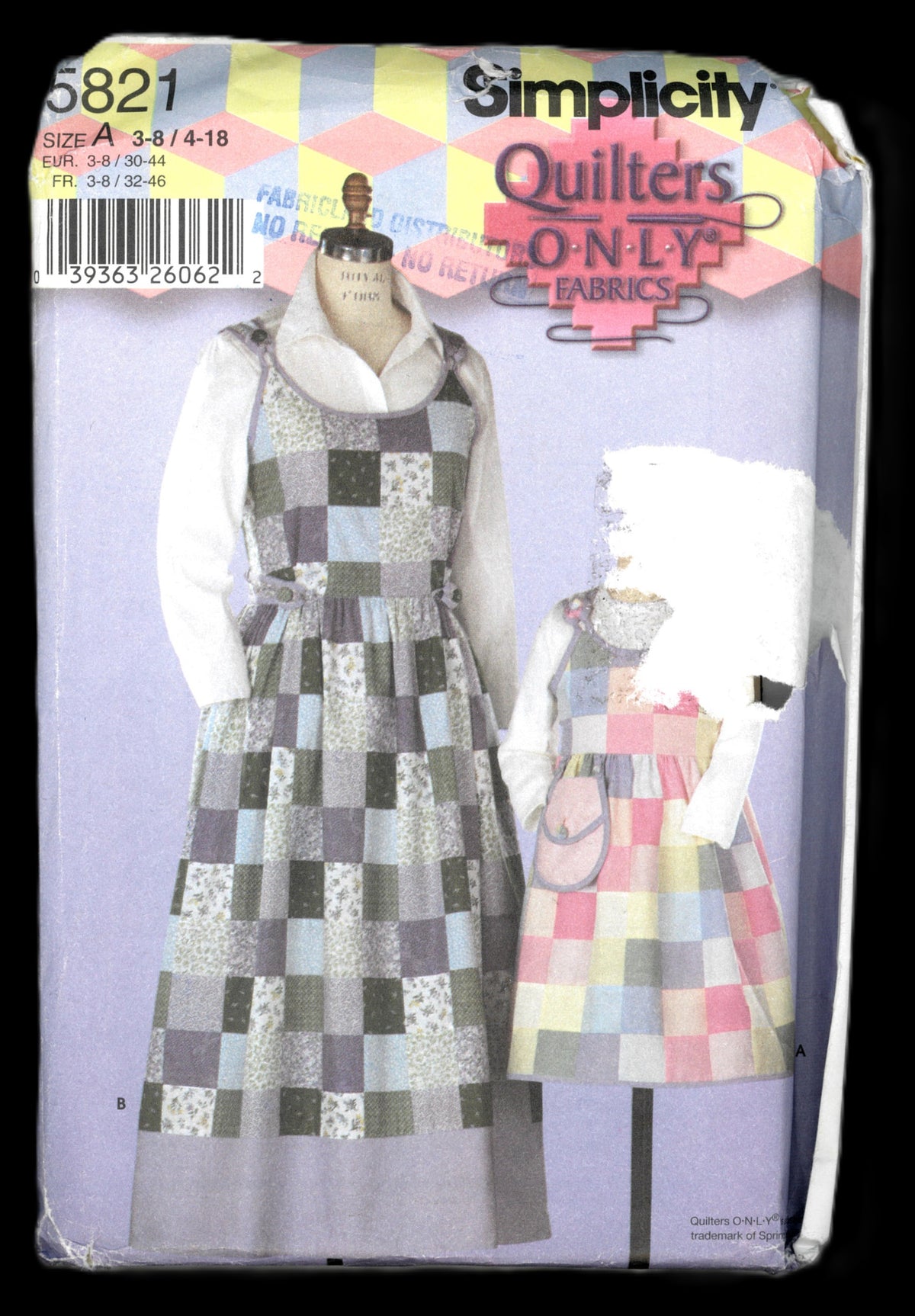 Simplicity 5821 Childs and Misses Jumper Sewing Pattern Sewing Pattern UNCUT Childs Size 3 - 8 Misses Size 4 - 18