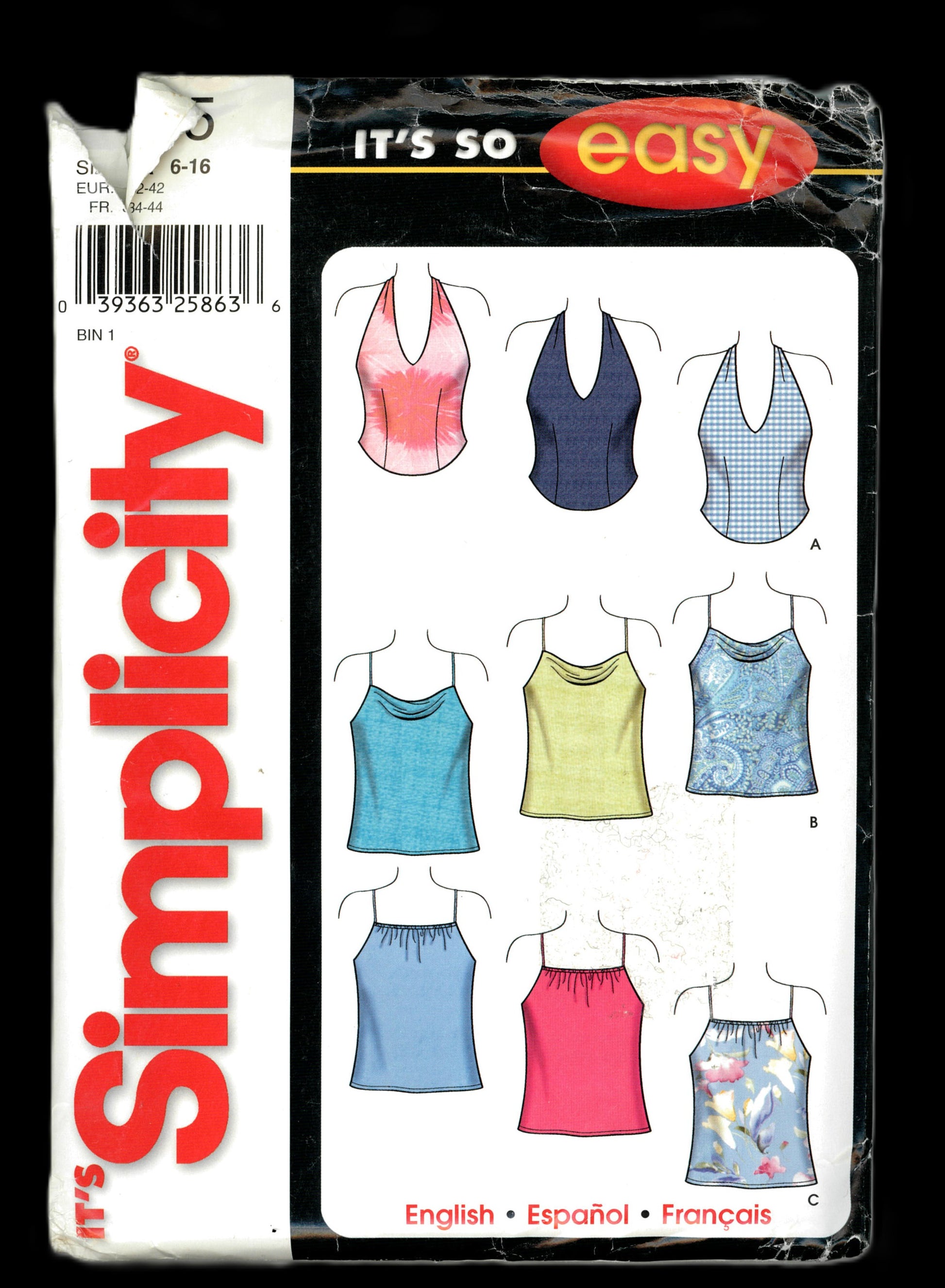Simplicity 5995 Misses Summer Tops Sewing Pattern - UNCUT - Size 6 - 16