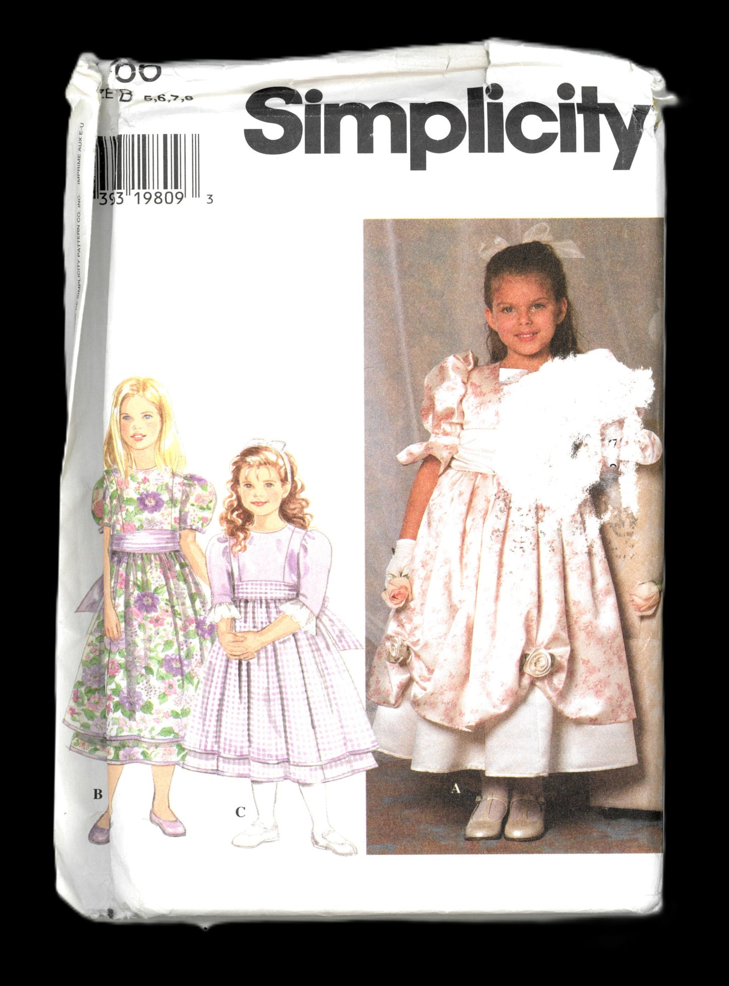 Simplicity 7466 Girls Dress Sewing Pattern UNCUT Size 5 6 7 8