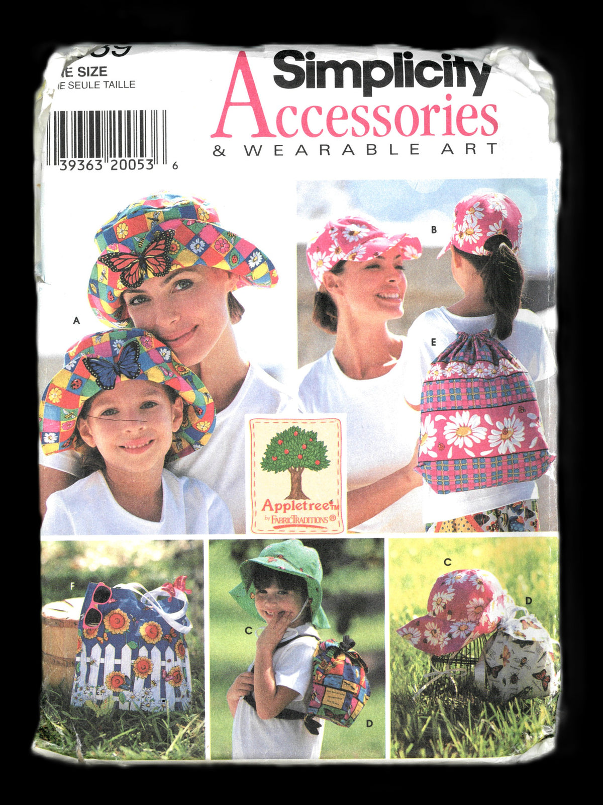 Simplicity 7539 Bags and Hats in One Adult and One Child Size Sewing Pattern - UNCUT
