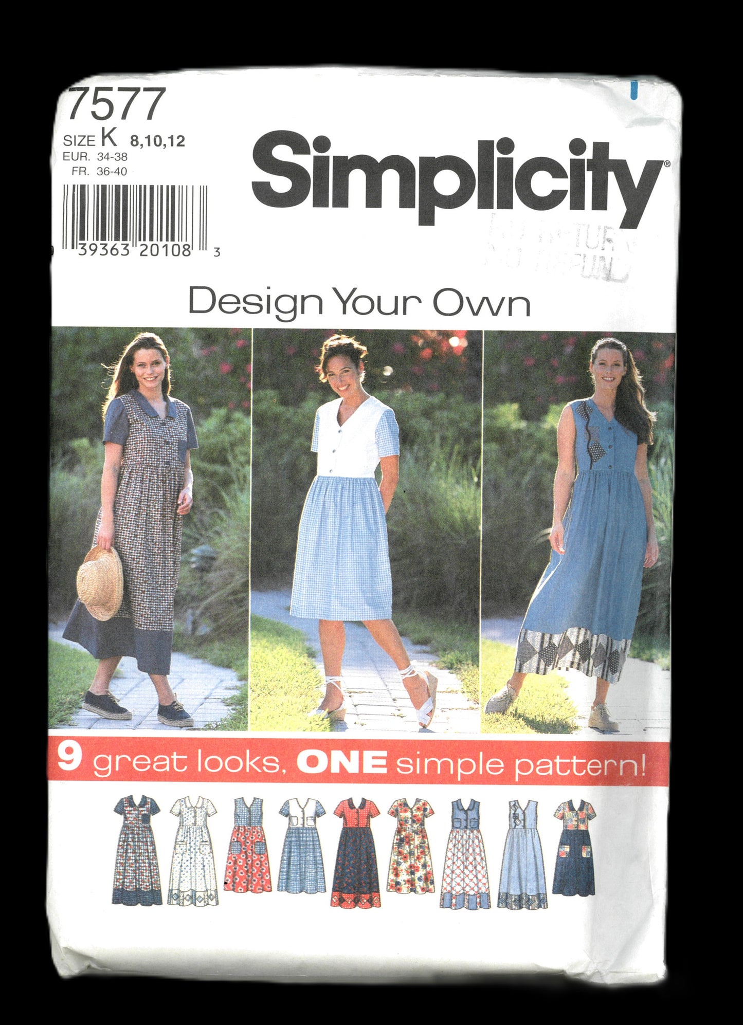 Simplicity 7577 Misses Design Your Own Dress Sewing Pattern - UNCUT - Size  8 10 12