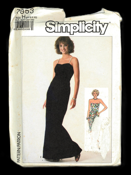 Simplicity 7853 Misses Fitted Dress in Two Lengths Sewing Pattern UNCUT Size 6 8 10