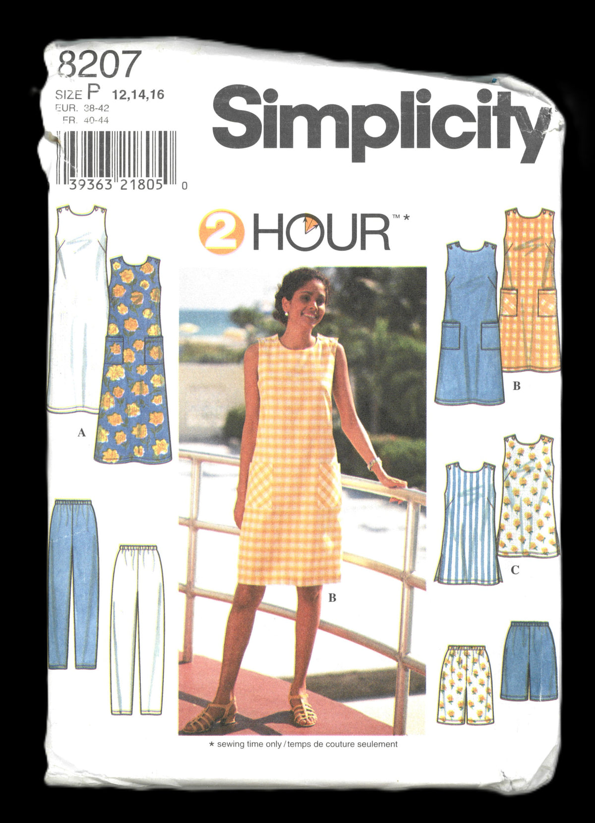 Simplicity 8207 Misses / Petite Dress or Tunic and Pants or Shorts Sewing Pattern - UNCUT - Size 12 14 16