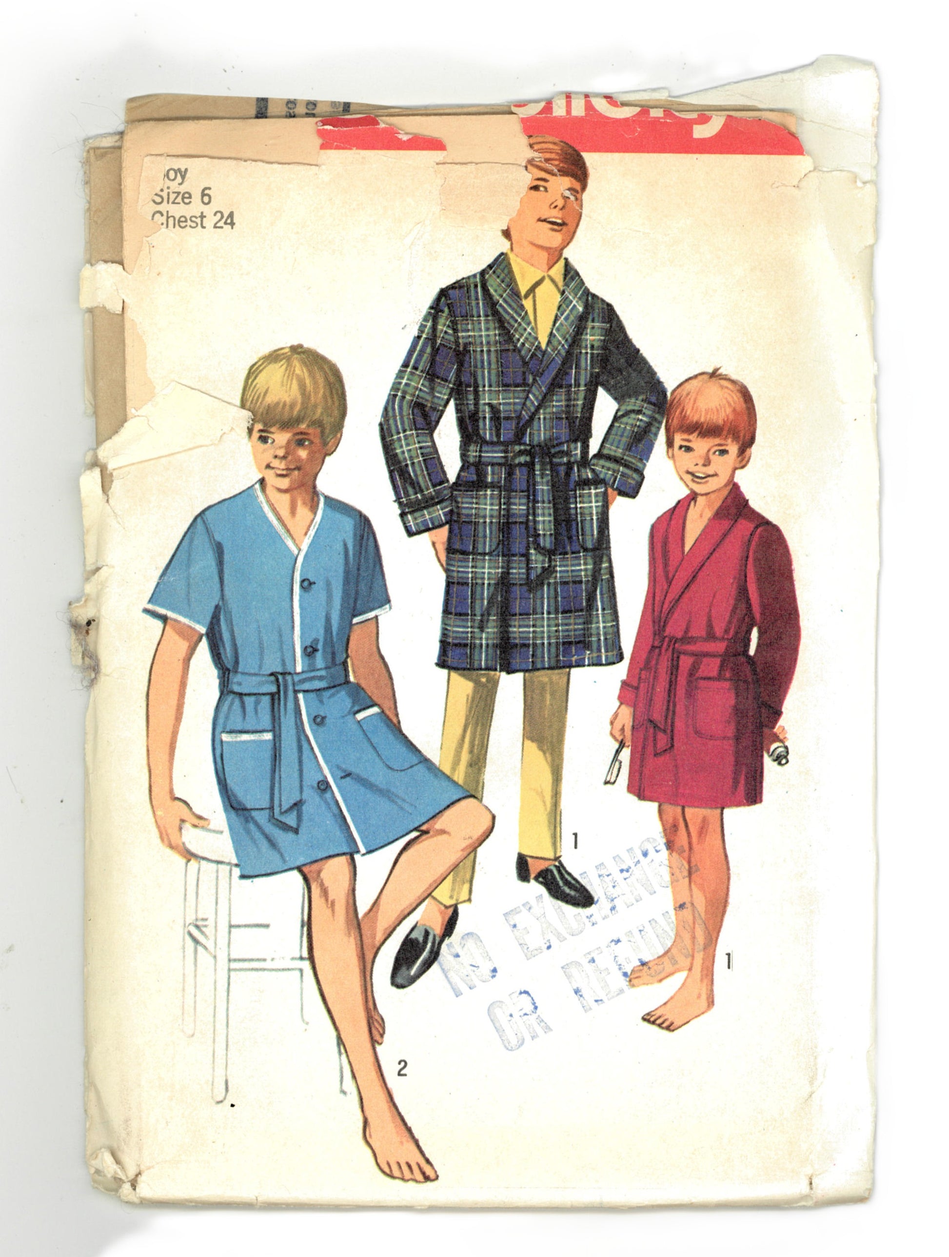 Simplicity 8292 Boys Robe Sewing Pattern UNCUT Size 6