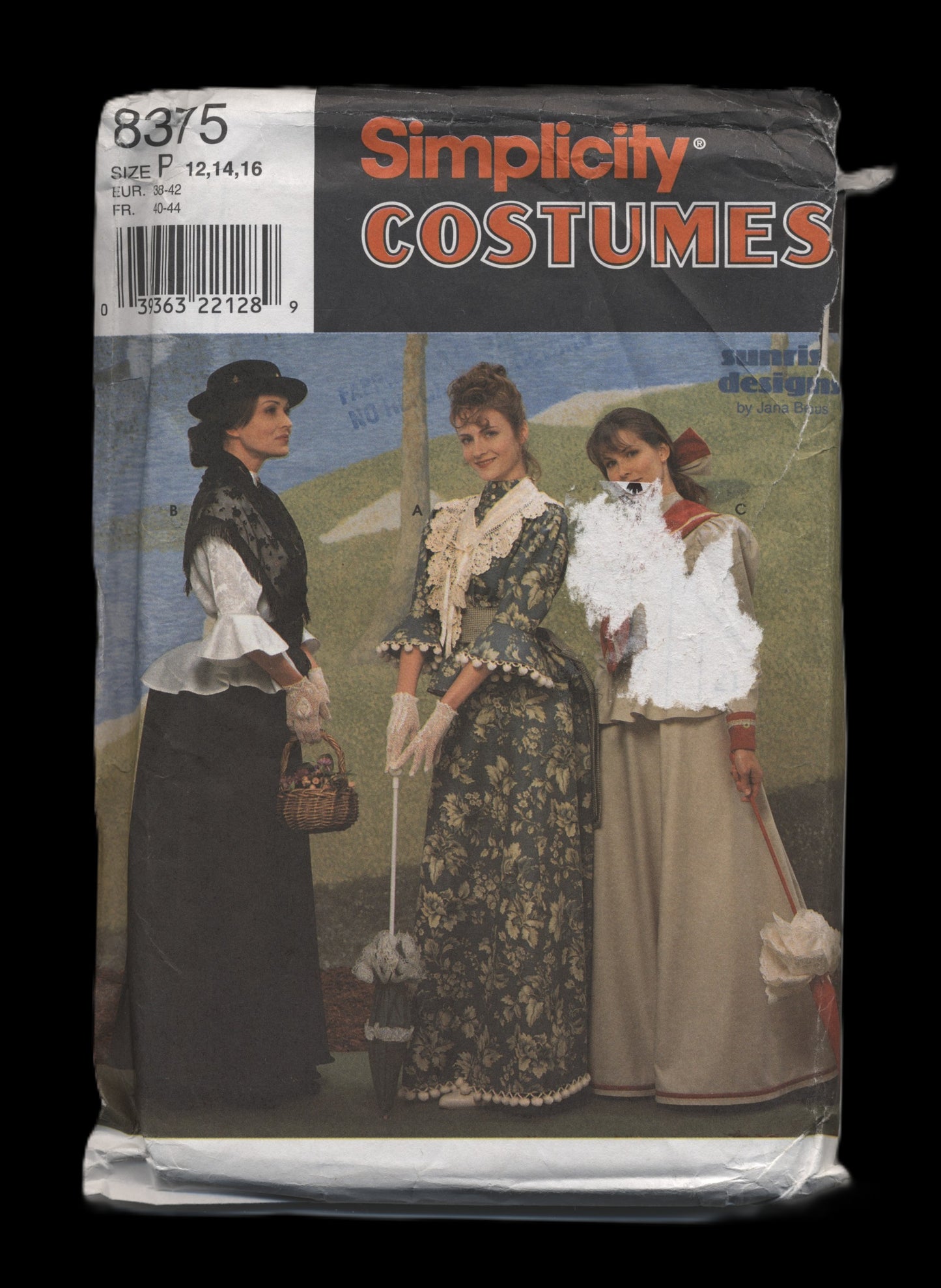 Simplicity 8375 Misses Victorian Dress Costume Sewing Pattern UNCUT Size 12 14 16