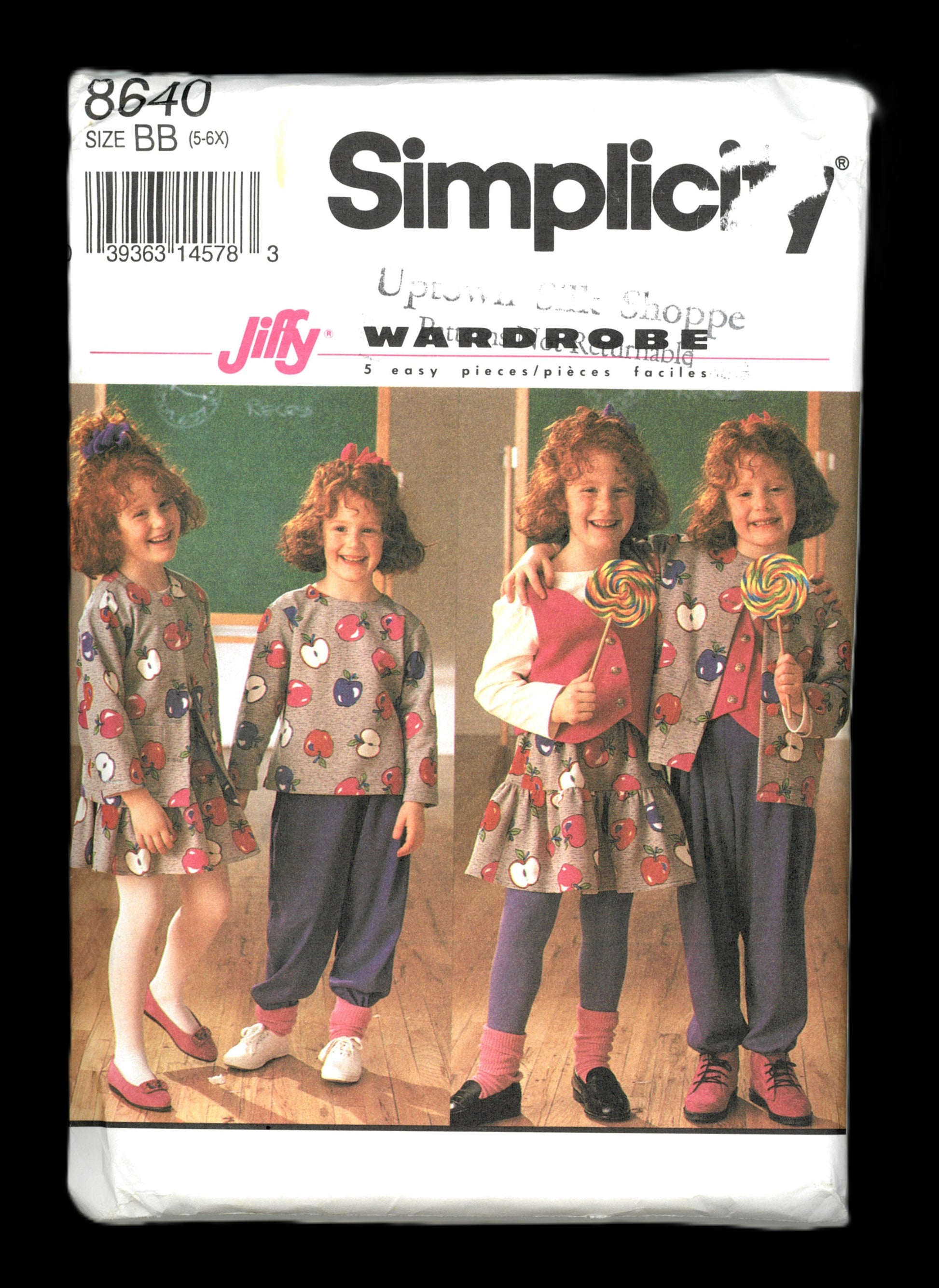 Simplicity 8640 Girls Pants, Skirt, Cardigan and Lined Vest Sewing Pattern UNCUT Size 5 6 6X