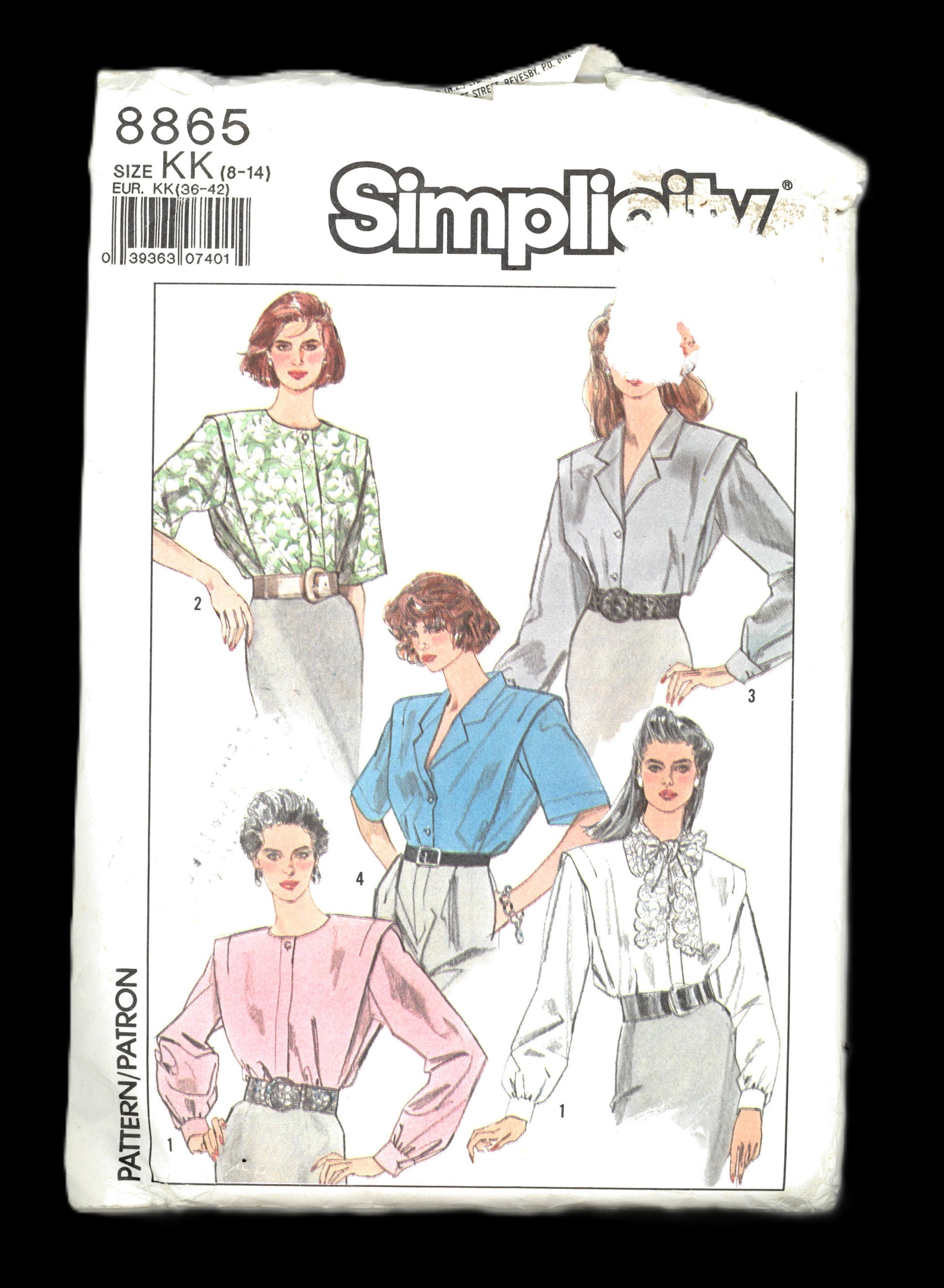 Simplicity 8865 Misses BLouse Sewing Pattern UNCUT Size 8 - 14