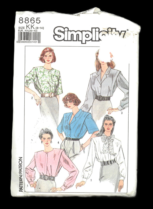 Simplicity 8865 Misses BLouse Sewing Pattern UNCUT Size 8 - 14