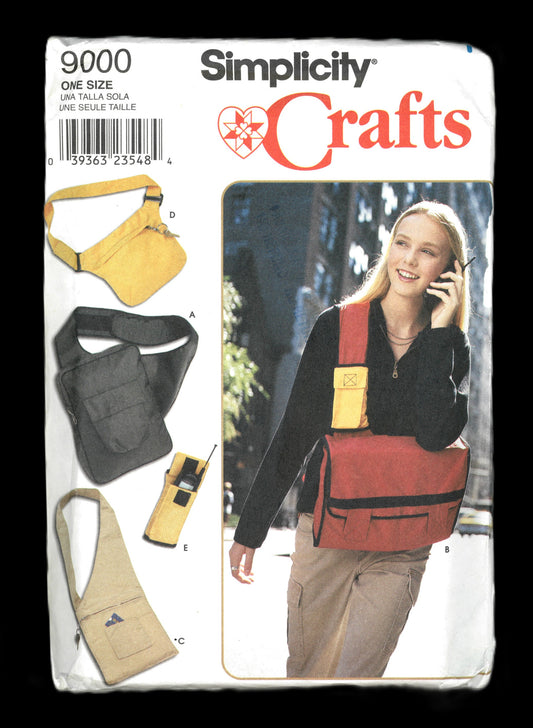 Simplicity 9000 Bags and Cell Phone Holder Sewing Pattern - UNCUT