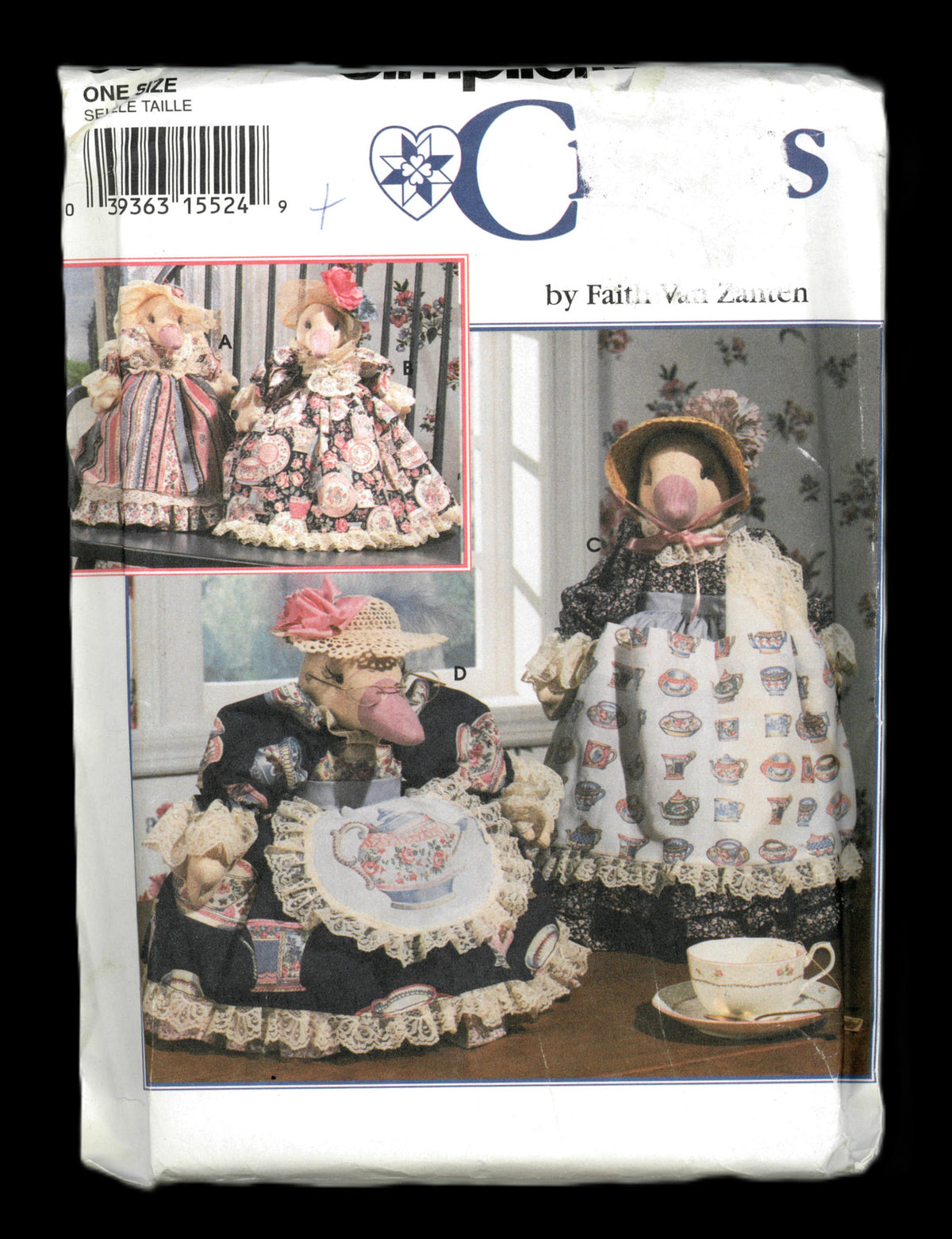 Simplicity 9043 Faith Van Zantan 19" Duck, Duck Napkin holder, Tea Cozy and Clothes Sewing Pattern UNCUT