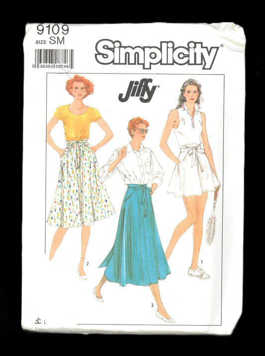 Simplicity 9109 Misses Wrap Skirts in Three Lengths Sewing Pattern - UNCUT -  Size Sm