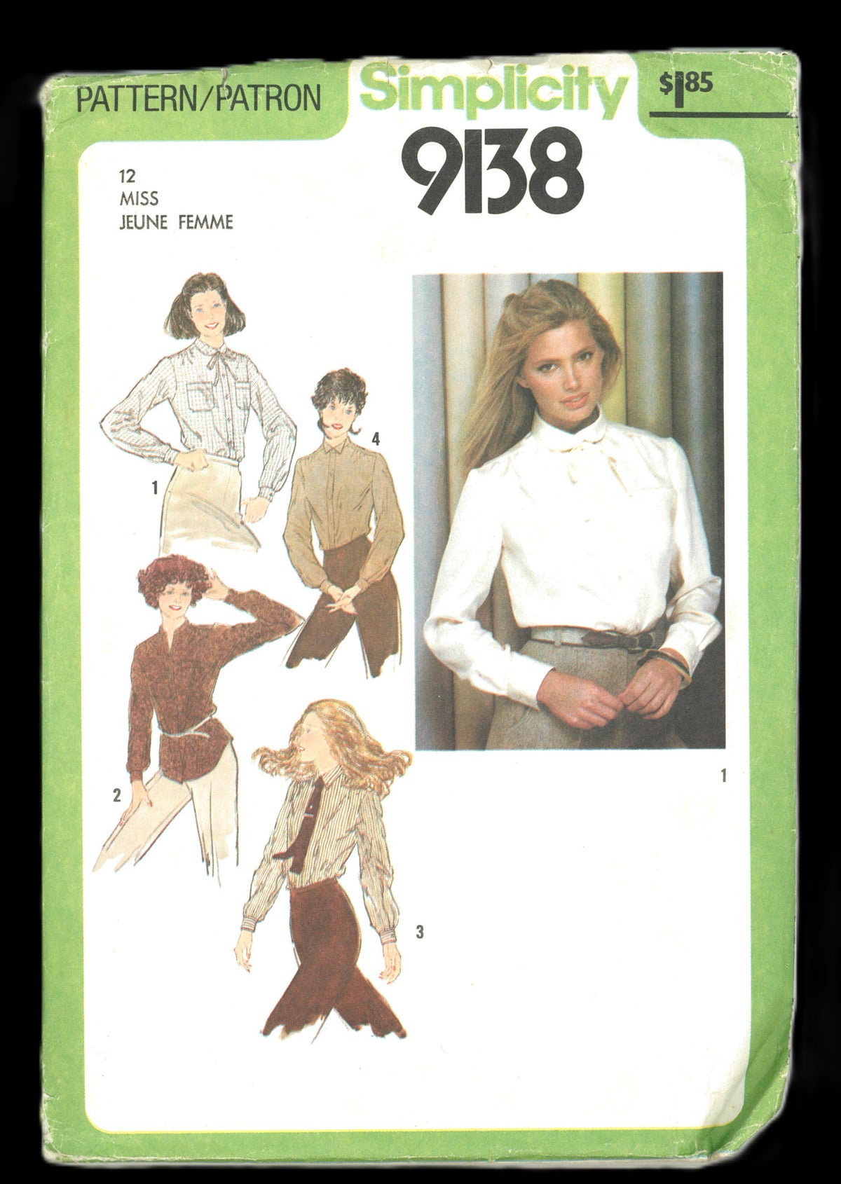 Simplicity 9138 Misses Shirts Sewing Pattern UNCUT Size 12