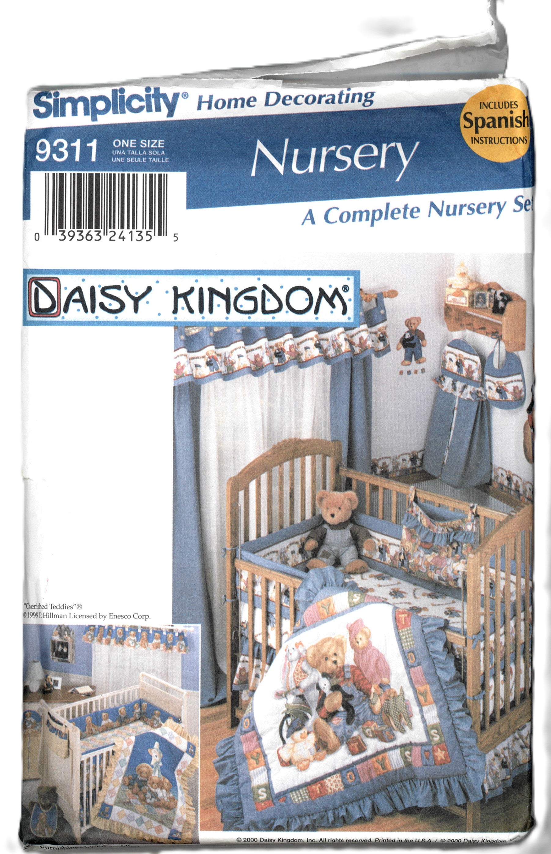 Simplicity 9311 Daisy Kingdom Nursery Set Sewing Pattern - UNCUT