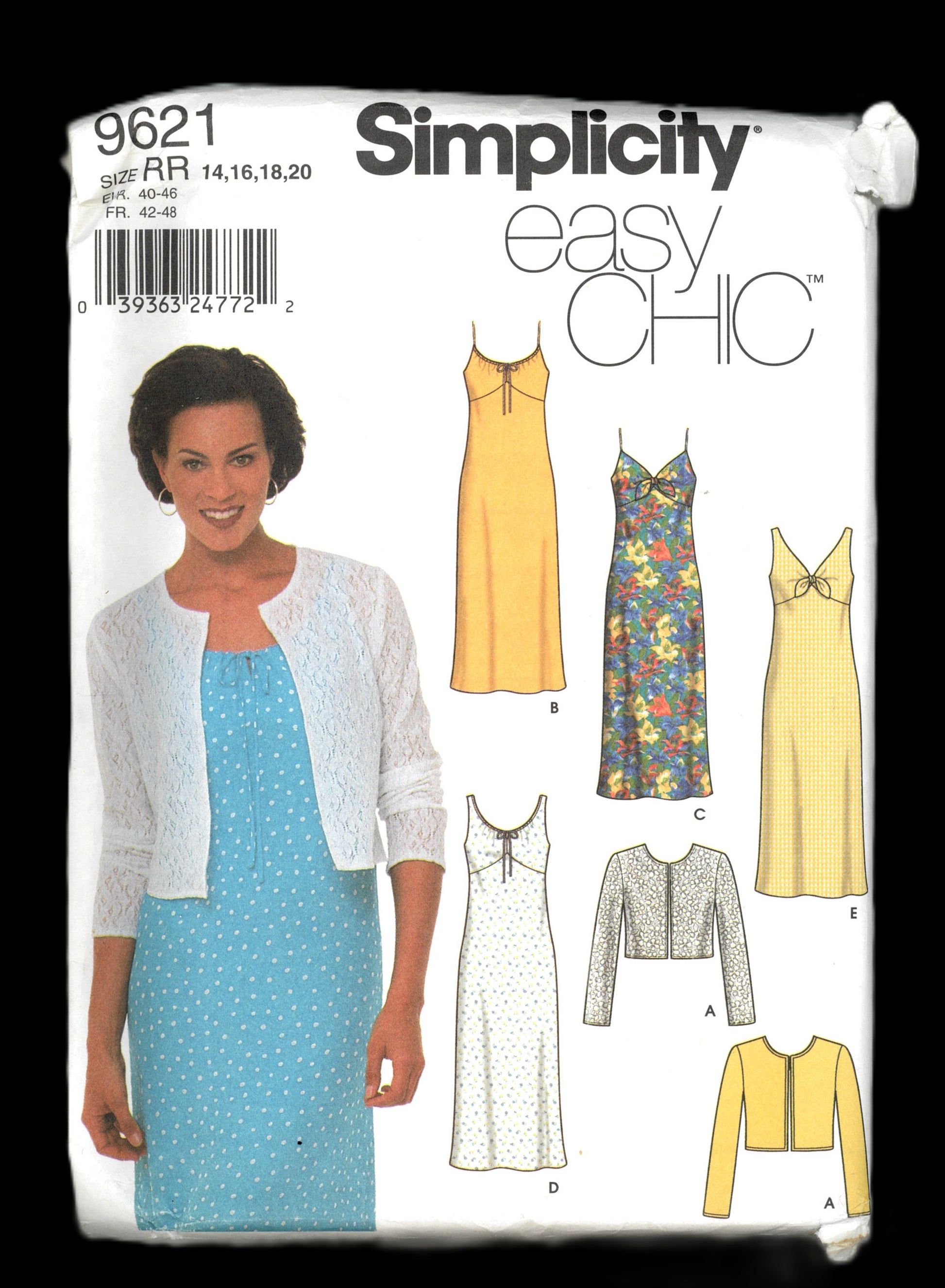 Simplicity 9621 Misses Dress and Knit Jacket Sewing Pattern UNCUT Size 14 16 18 20