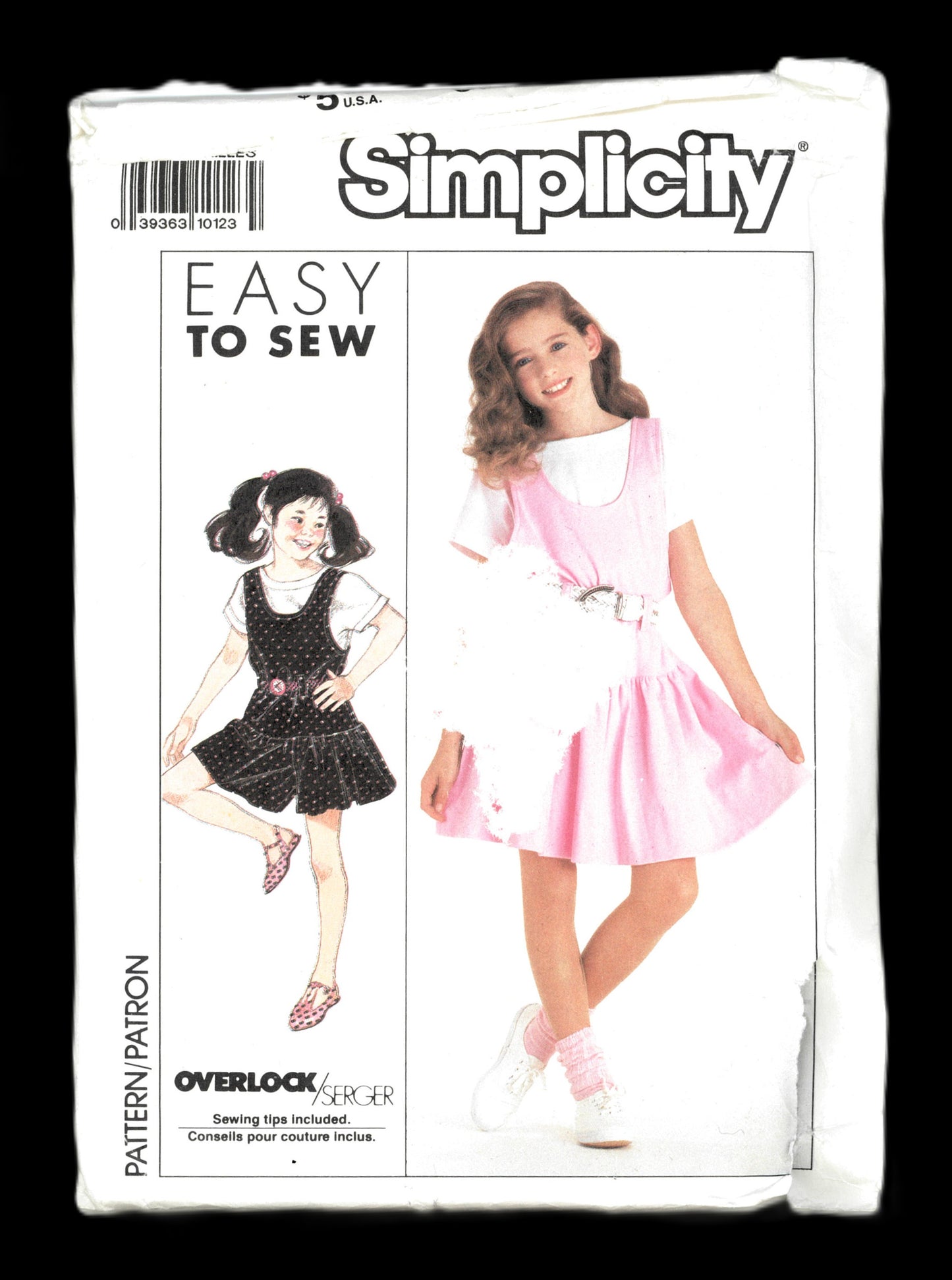 Simplicity 9634 Girls Jumper Romper and Top Sewing Pattern - UNCUT Size 7 8 10 12 14