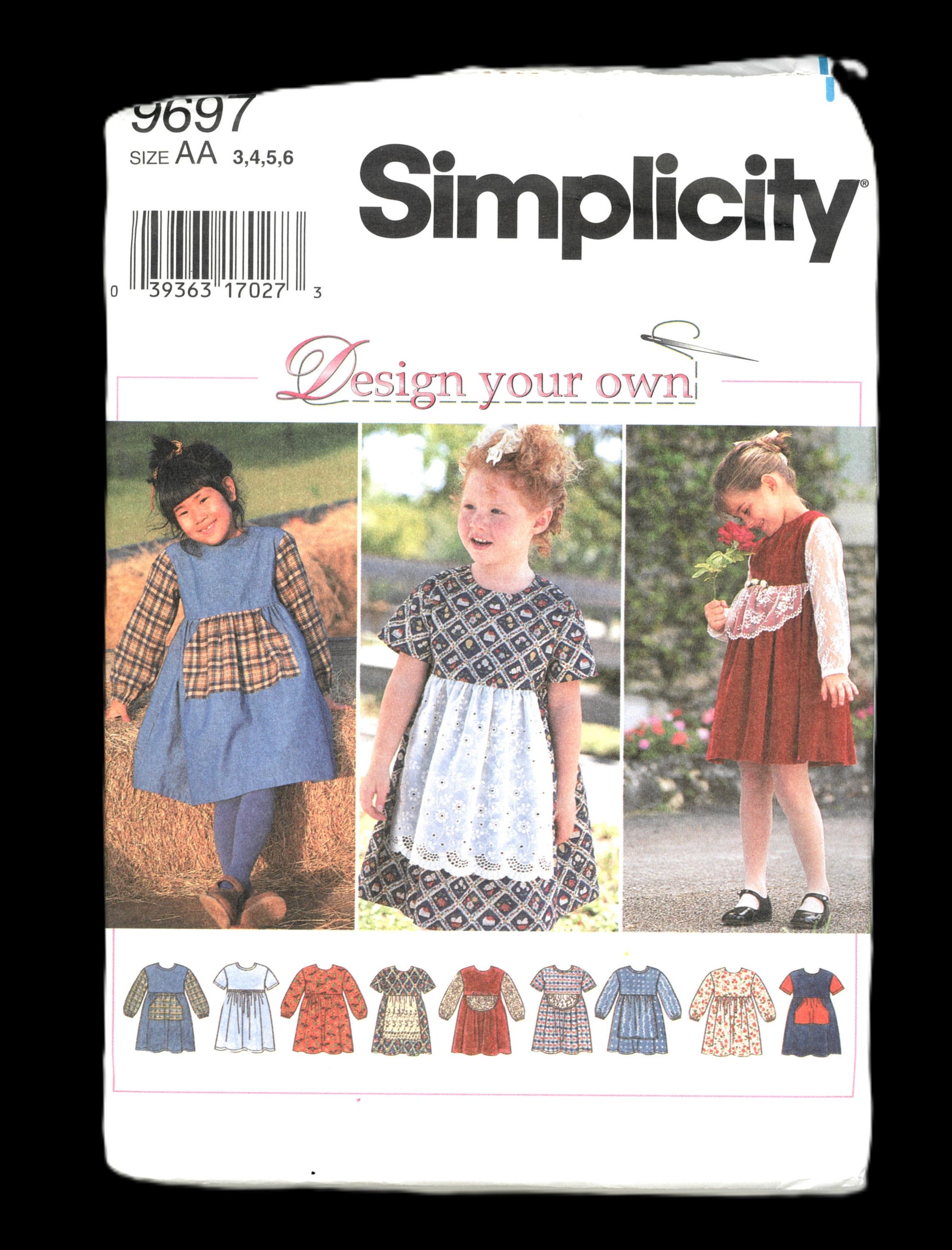 Simplicity 9697 Design your Own Girls Dress Sewing Pattern UNCUT Size – Uptown Pattern Shop
