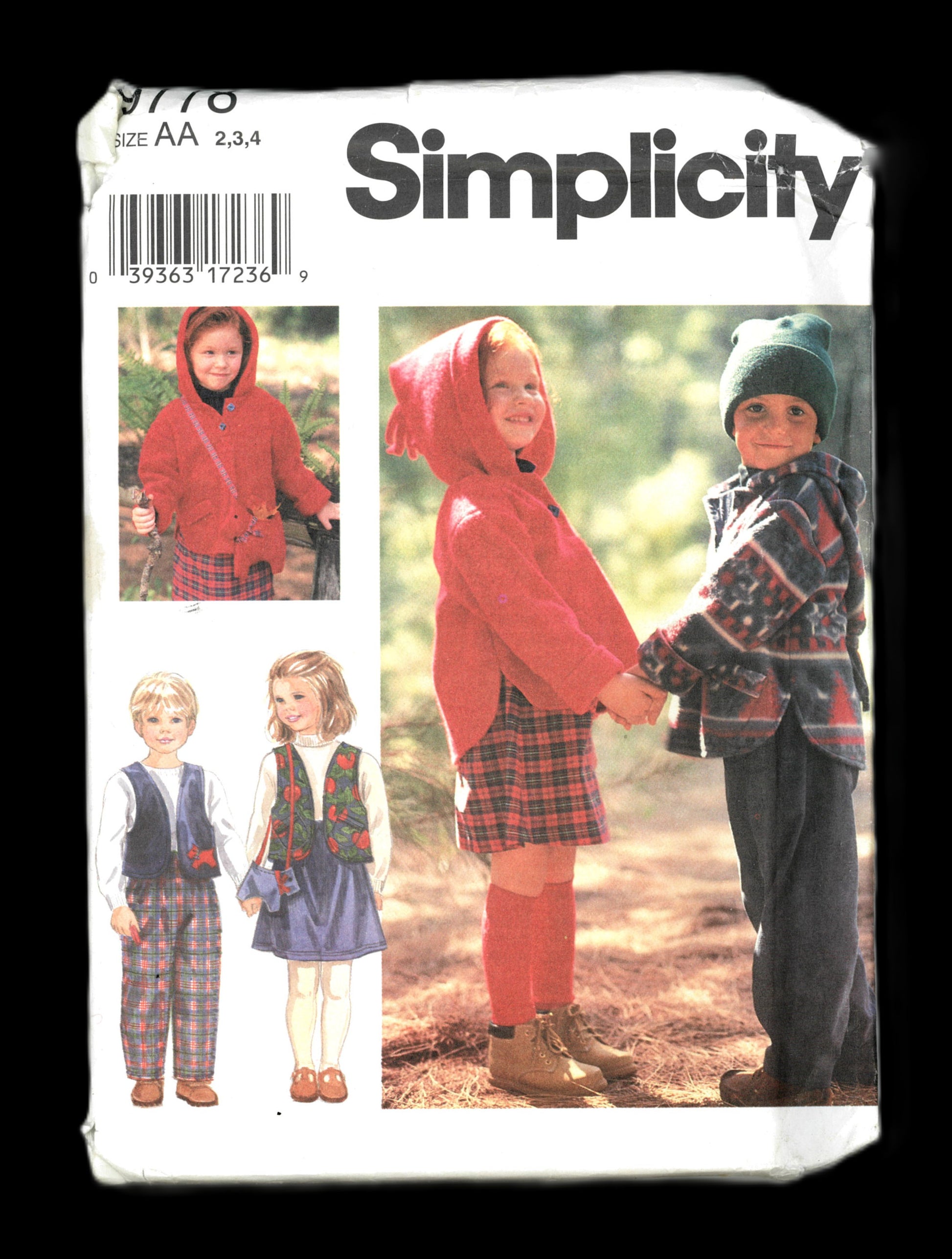 Simplicity 9778 Childs Boys Girls Top Vest Pants and Skirt Sewing Pattern - UNCUT Size 2 3 4