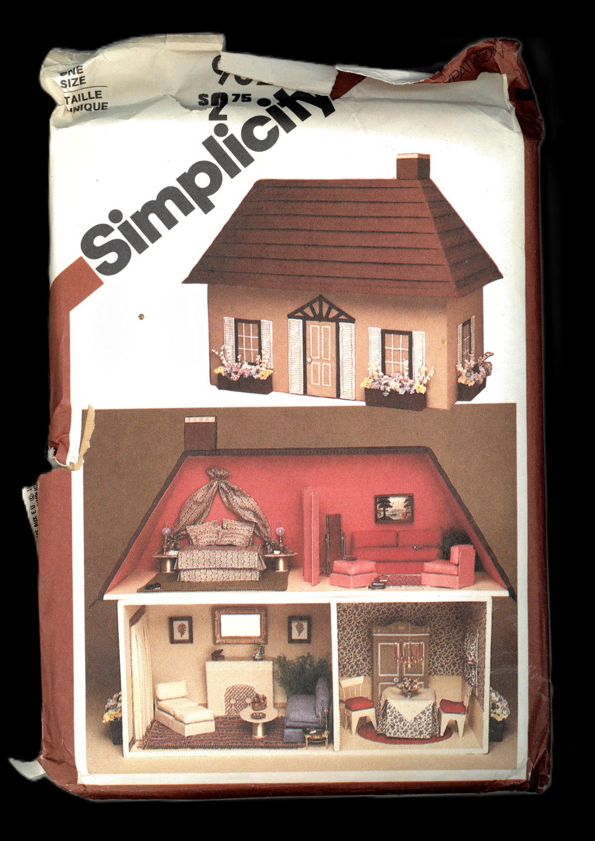 Pattern 9821 Simplicity 9821 Dollhouse and Furnishings Sewing Pattern - One Size ...