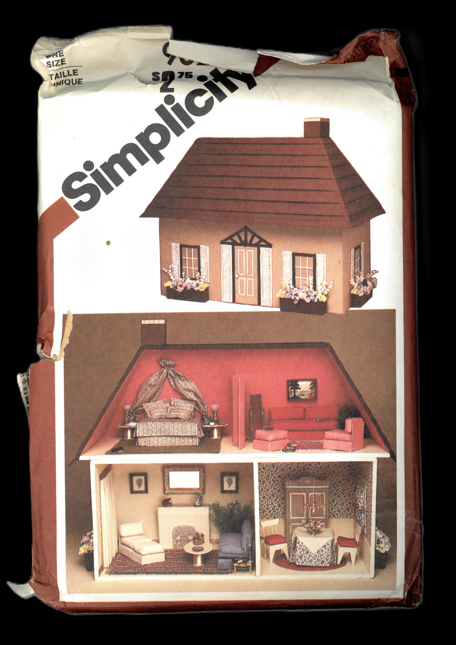 Simplicity 9821 Dollhouse and Furnishings Sewing Pattern - One Size