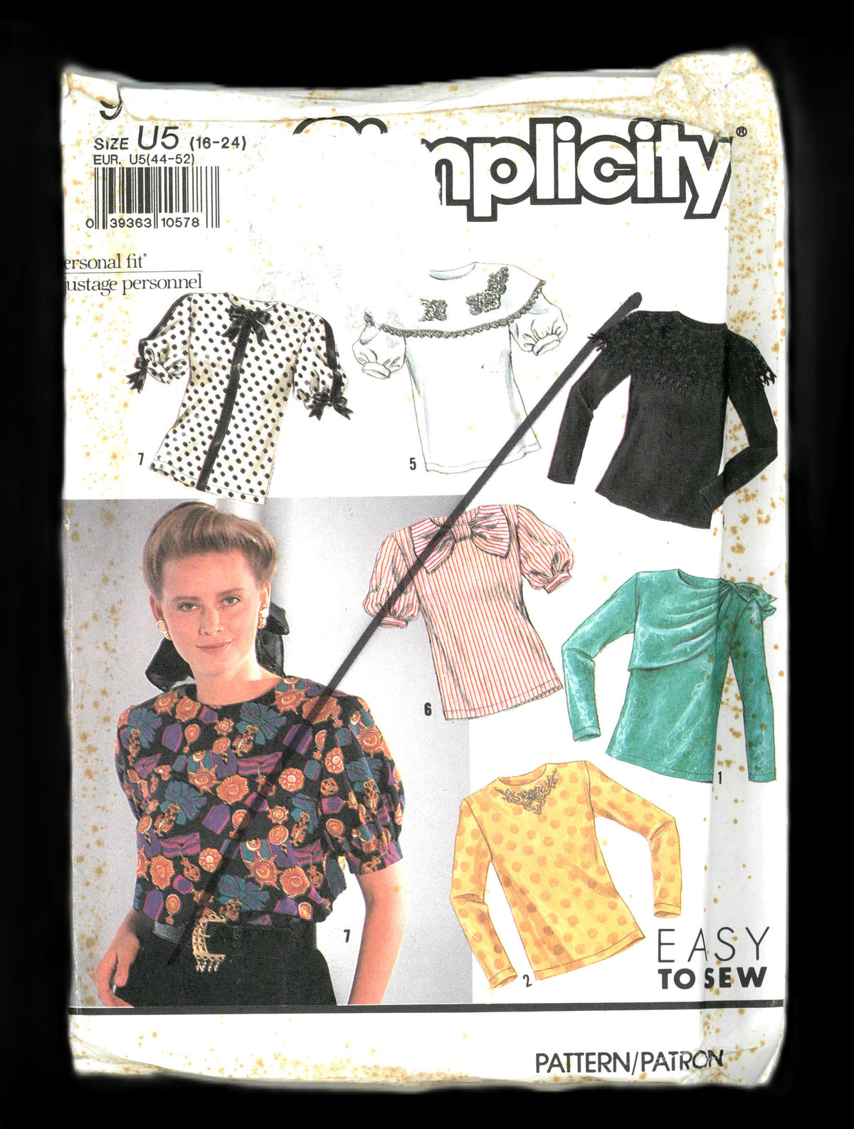 Simplicity 9923 Misses Blouse with Collar and Trim Variations Sewing Pattern - UNCUT - Size 16 - 24