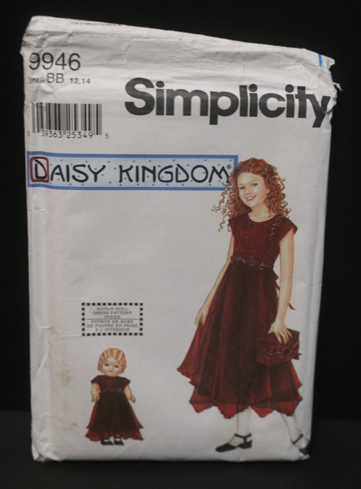 Simplicity 9946 Daisy Kingdom Girls Dress and Doll Dress for 18" Doll Sewing Pattern - UNCUT - Size 12 14