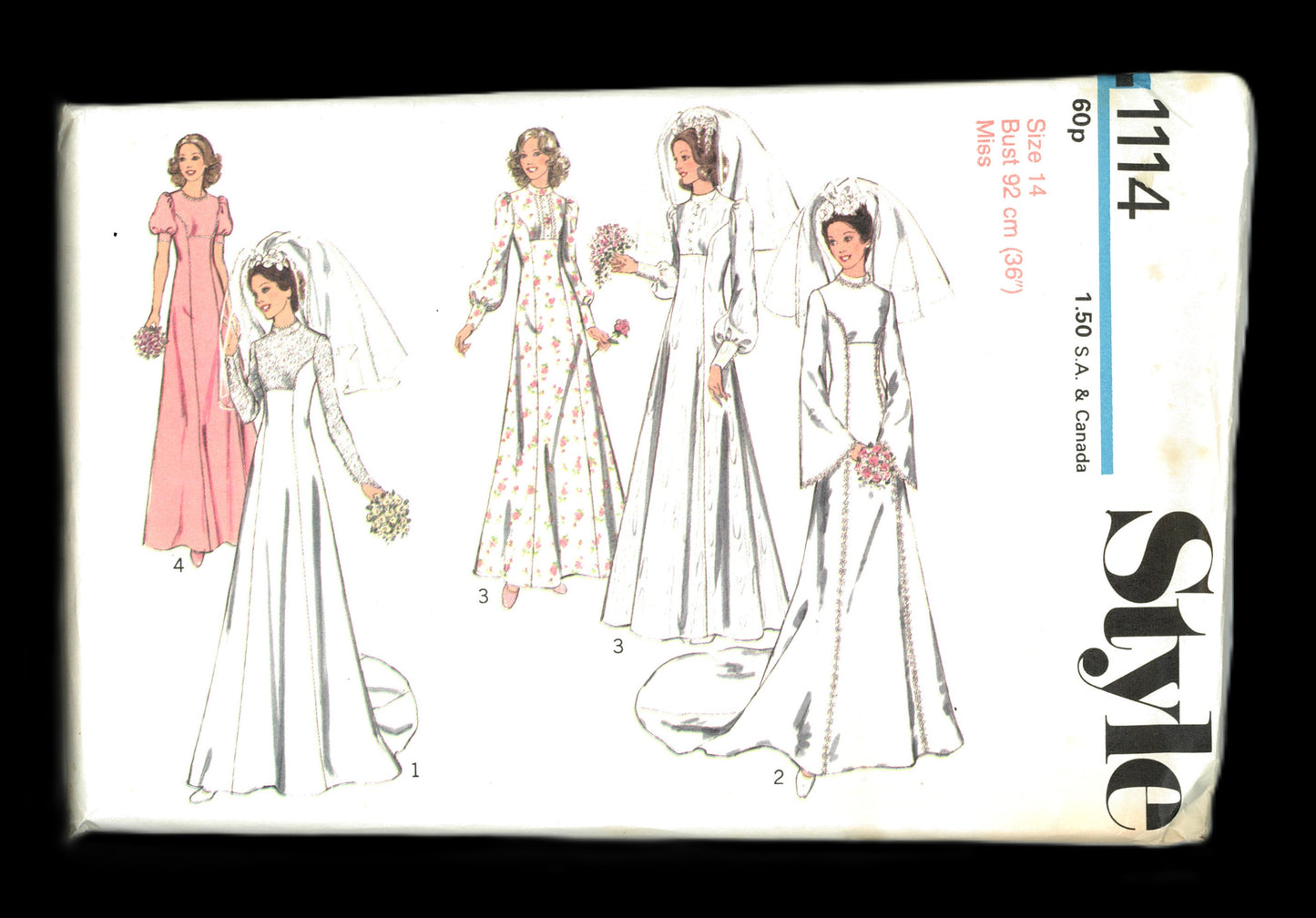 Style 1114 Misses Wedding or Bridesmaid's Dress Sewing Pattern - UNCUT - Size 10 or Size 12 or Size 14