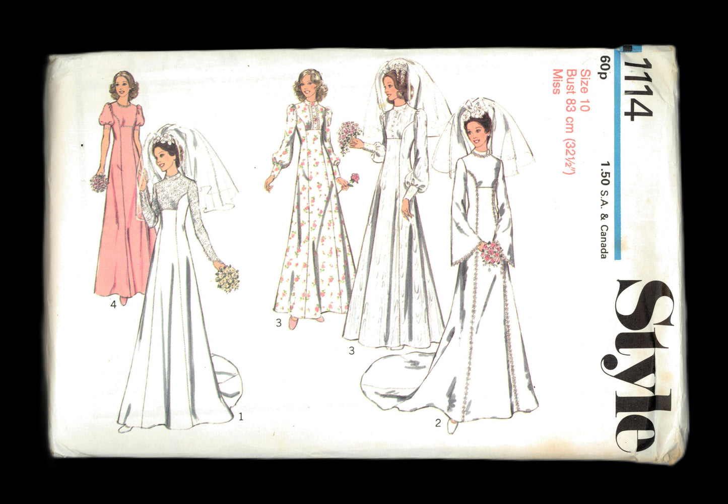 Style 1114 Misses Wedding or Bridesmaid's Dress Sewing Pattern - UNCUT - Size 10 or Size 12 or Size 14