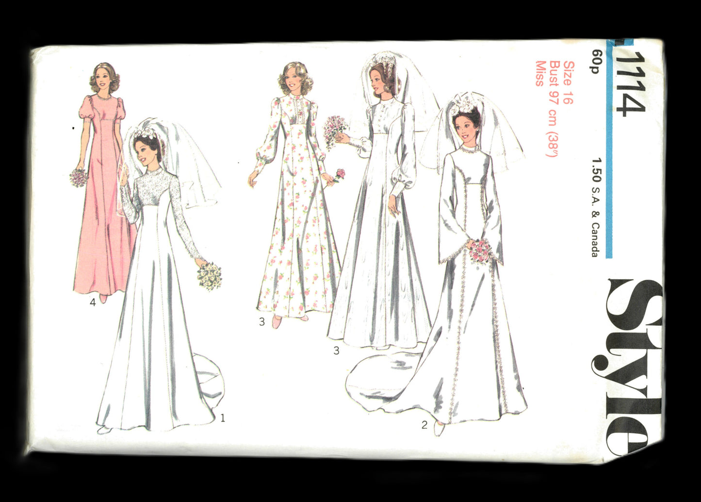 Style 1114 Misses Wedding or Bridesmaid's Dress Sewing Pattern - UNCUT - Size 10 or Size 12 or Size 14