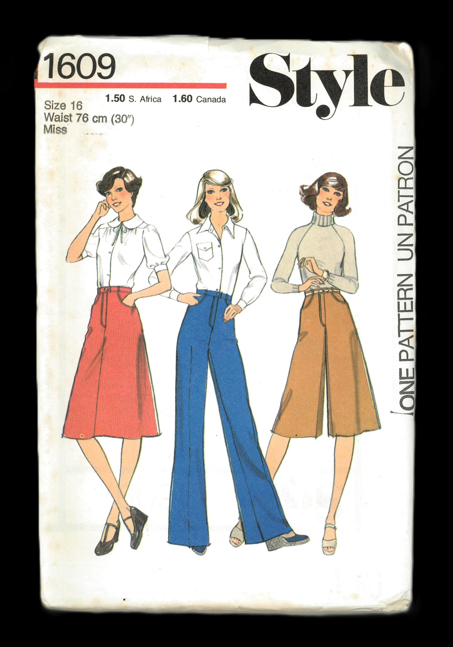 70s Style 1609 Misses Skirt Culottes and Trousers Sewing Pattern UNCUT Size 14 or Size 16