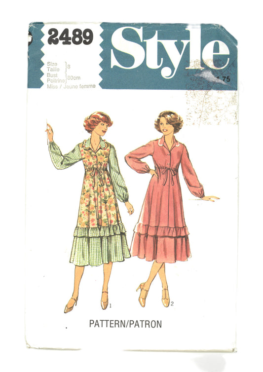 Style 2489 Misses Dress Sewing Pattern - UNCUT - Size 8