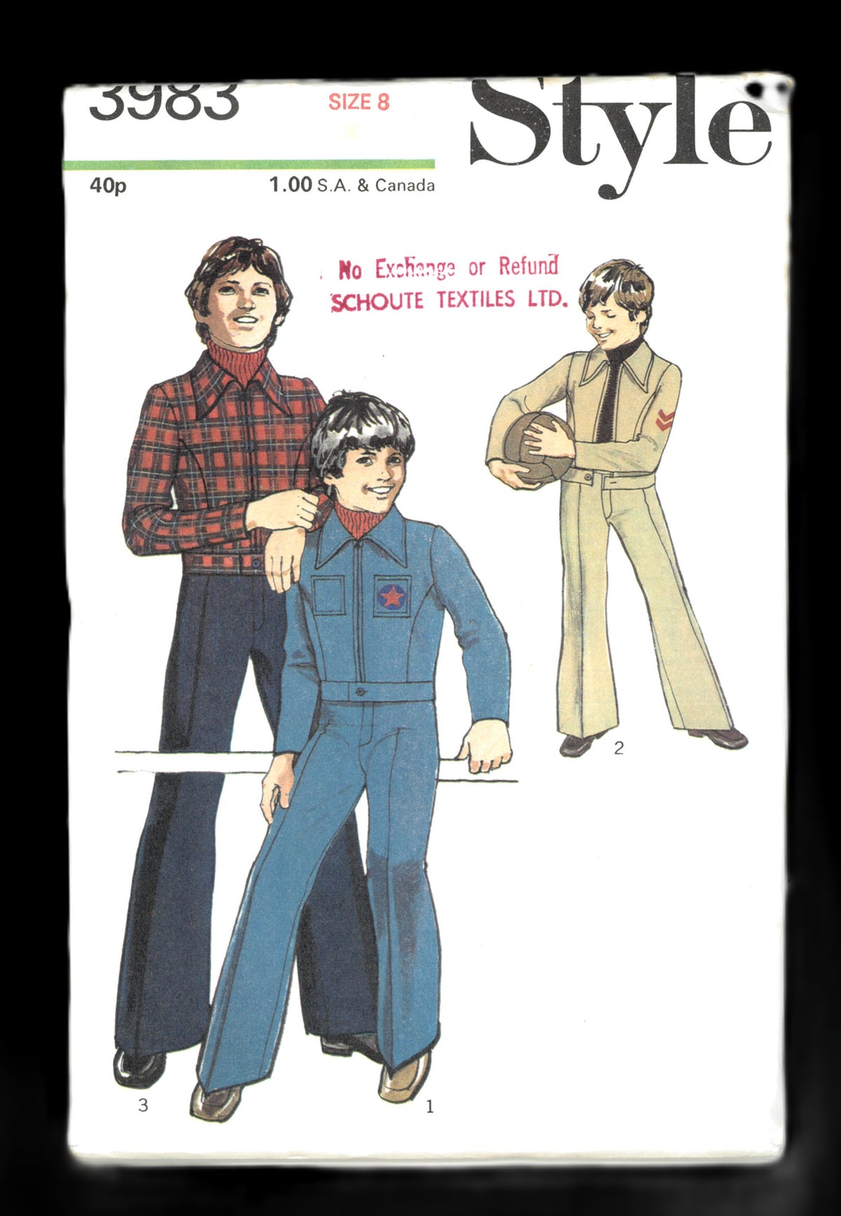 70s Style 3983 Childs Boys Jacket and Trousers Sewing Pattern - UNCUT Size 7 or Size 8 or Size 10