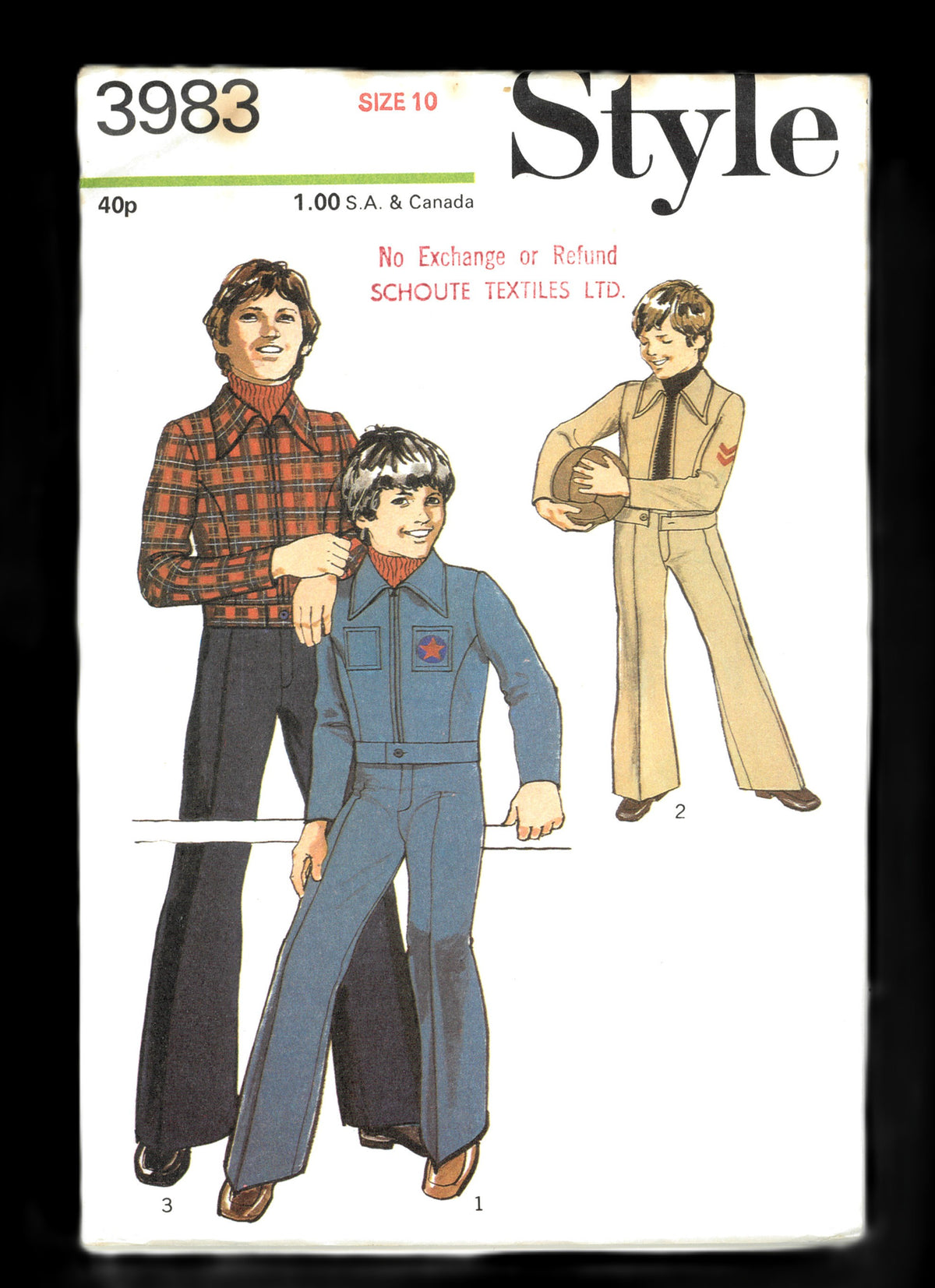 70s Style 3983 Childs Boys Jacket and Trousers Sewing Pattern - UNCUT Size 7 or Size 8 or Size 10