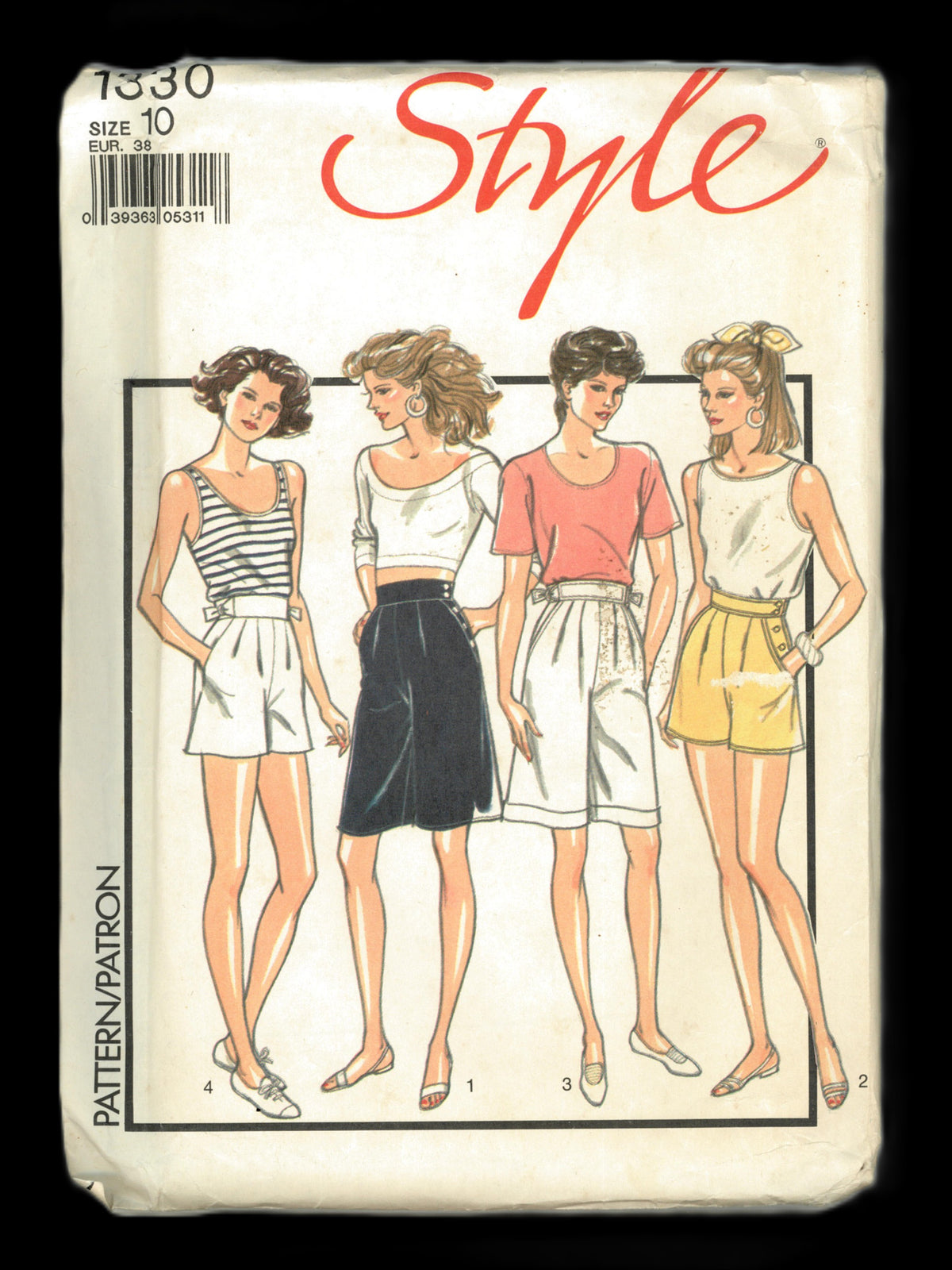 Style 1330 Misses Set of Shorts Sewing Pattern - UNCUT - Size 10