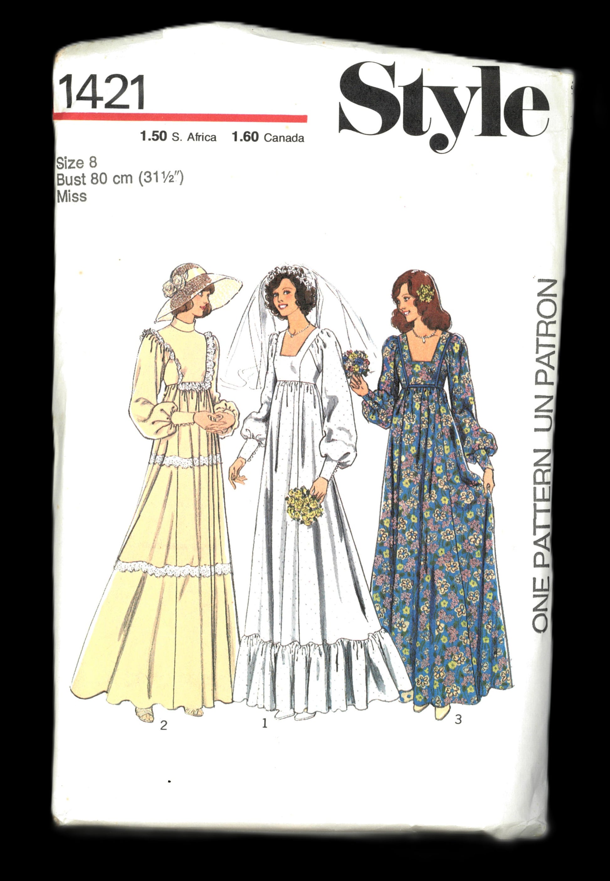 Style 1421 Misses Wedding or Bridesmaid's Dress Sewing Pattern - UNCUT - Size 8