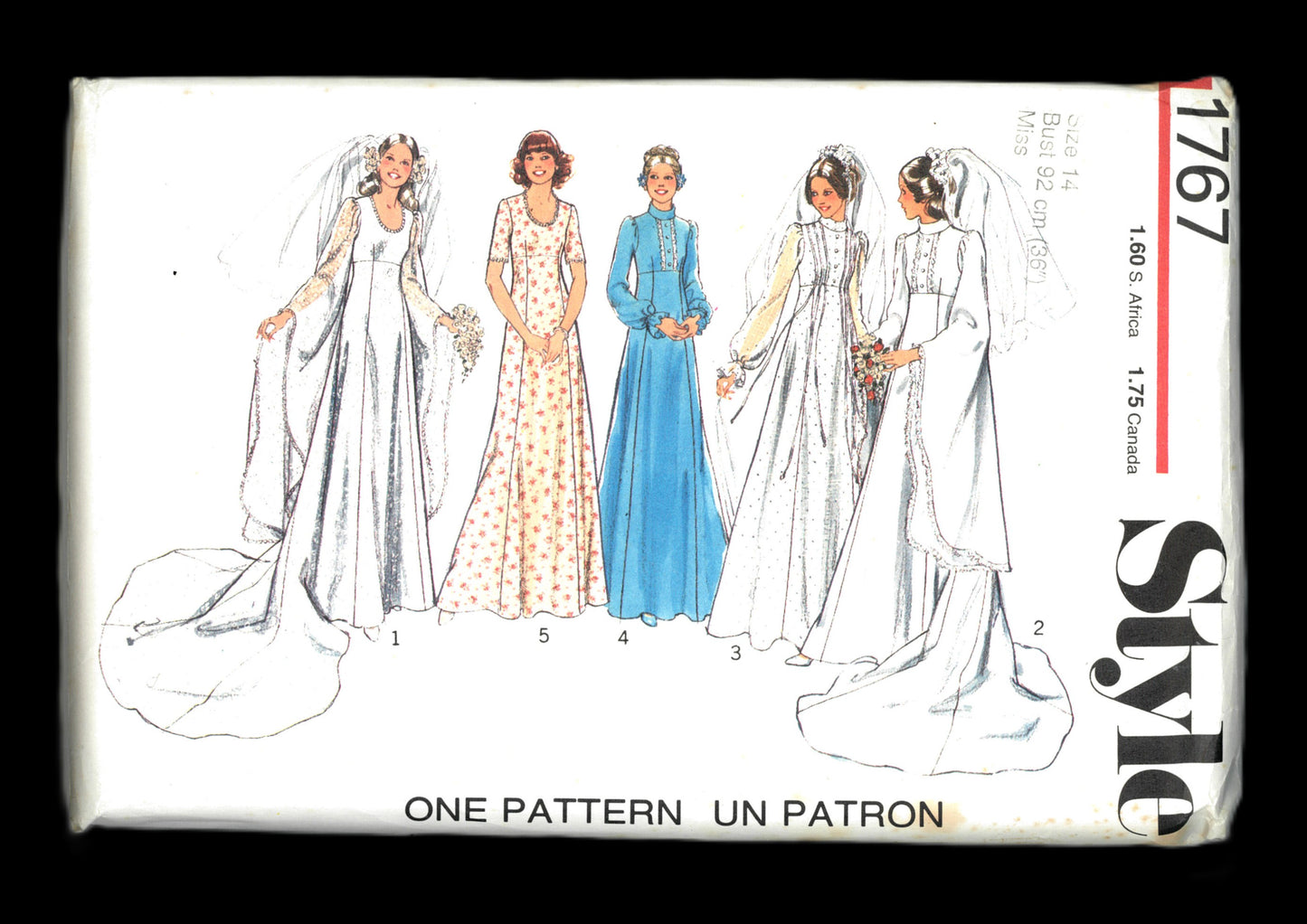 Style 1767 Misses Wedding or Bridesmaid's Dress Sewing Pattern - UNCUT - Size 14 Bust 36"