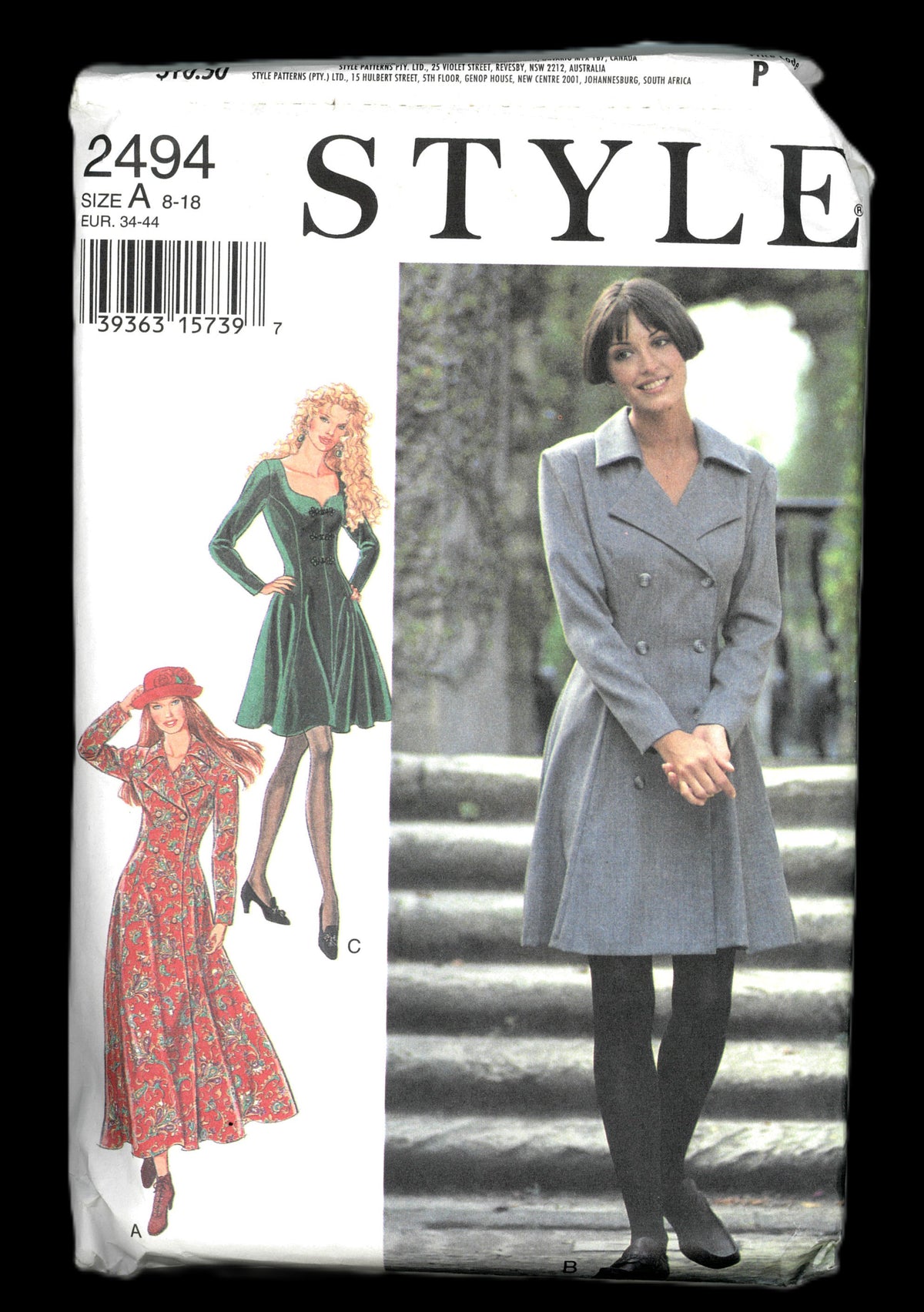 Style 2494 Misses Dress or Coatdress Sewing Pattern - UNCUT - Size 8 - 18