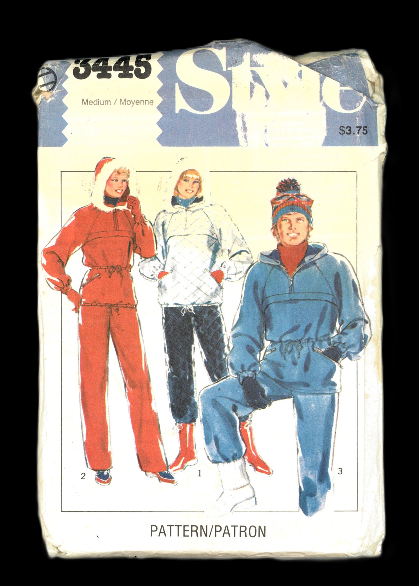Style 3445 misses or Mens Lined Anorak and Trousers Sewing Pattern - UNCUT - Size  Medium