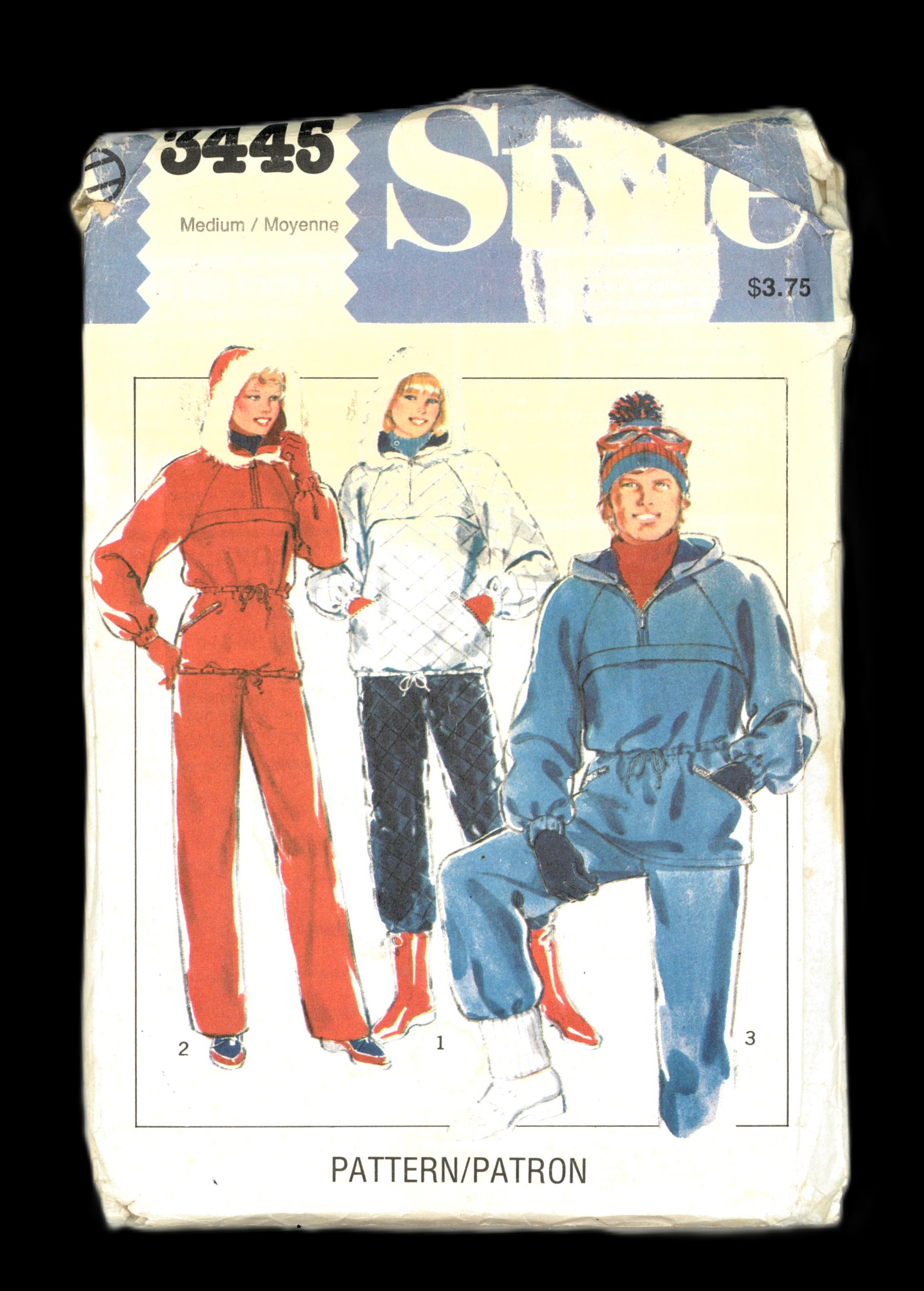 Style 3445 misses or Mens Lined Anorak and Trousers Sewing Pattern - UNCUT - Size  Medium