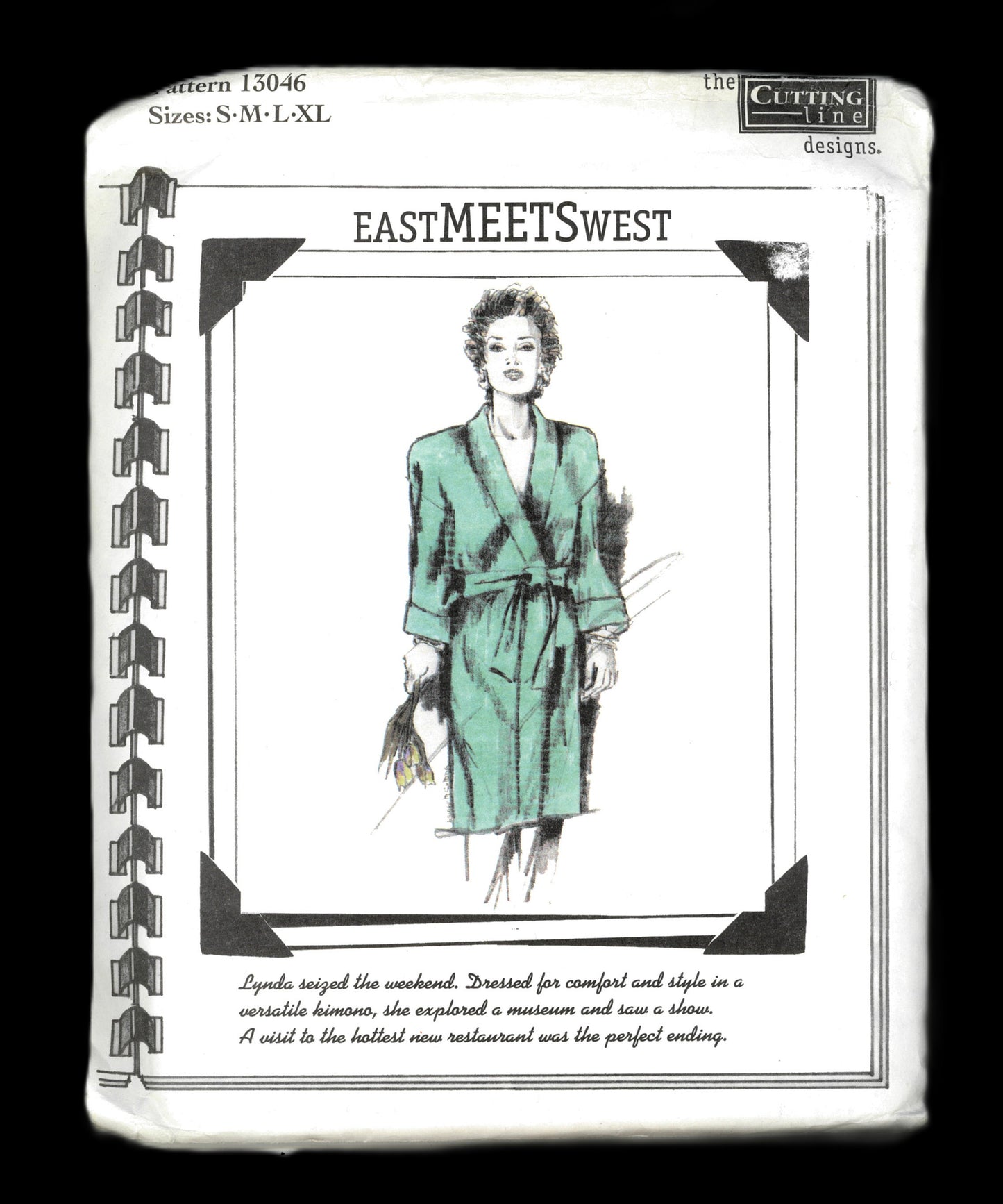 The Cutting Line 13046 East Meets West Kimono Robe Sewing Pattern - UNCUT - Size S M L XL