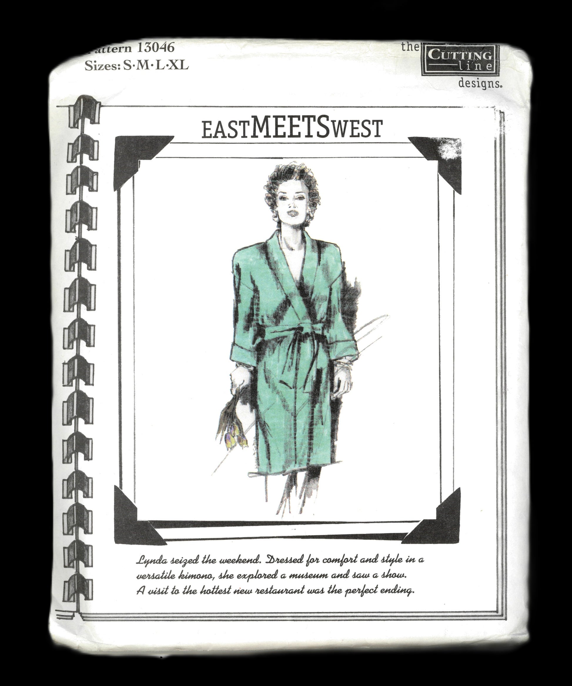 The Cutting Line 13046 East Meets West Kimono Robe Sewing Pattern - UNCUT - Size S M L XL